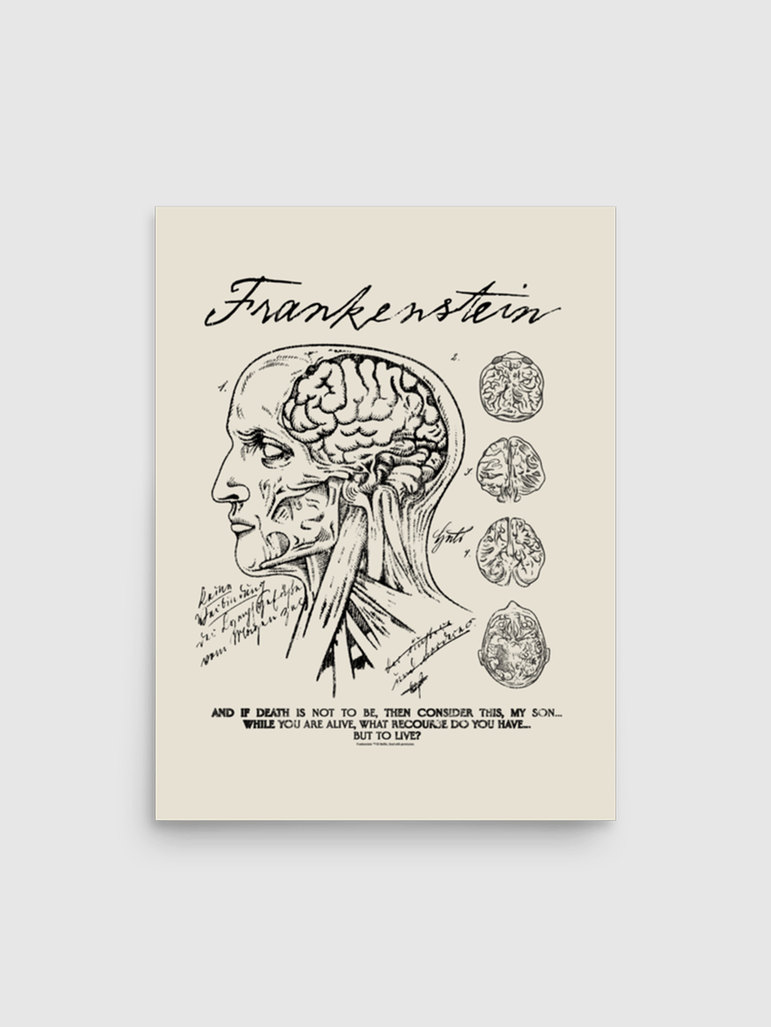 Frankenstein Poster "Anatomy Drawing"