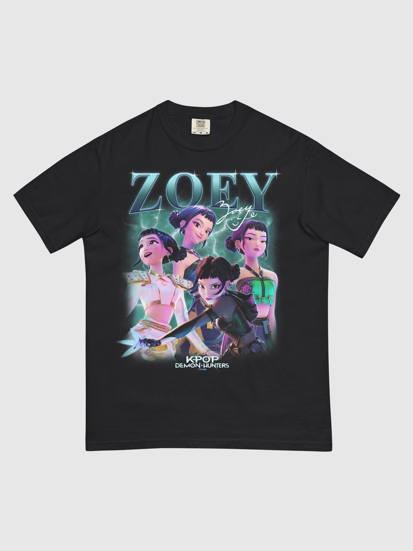 KPop Demon Hunters Zoey Heartthrob Comfort Colors T-Shirt Black