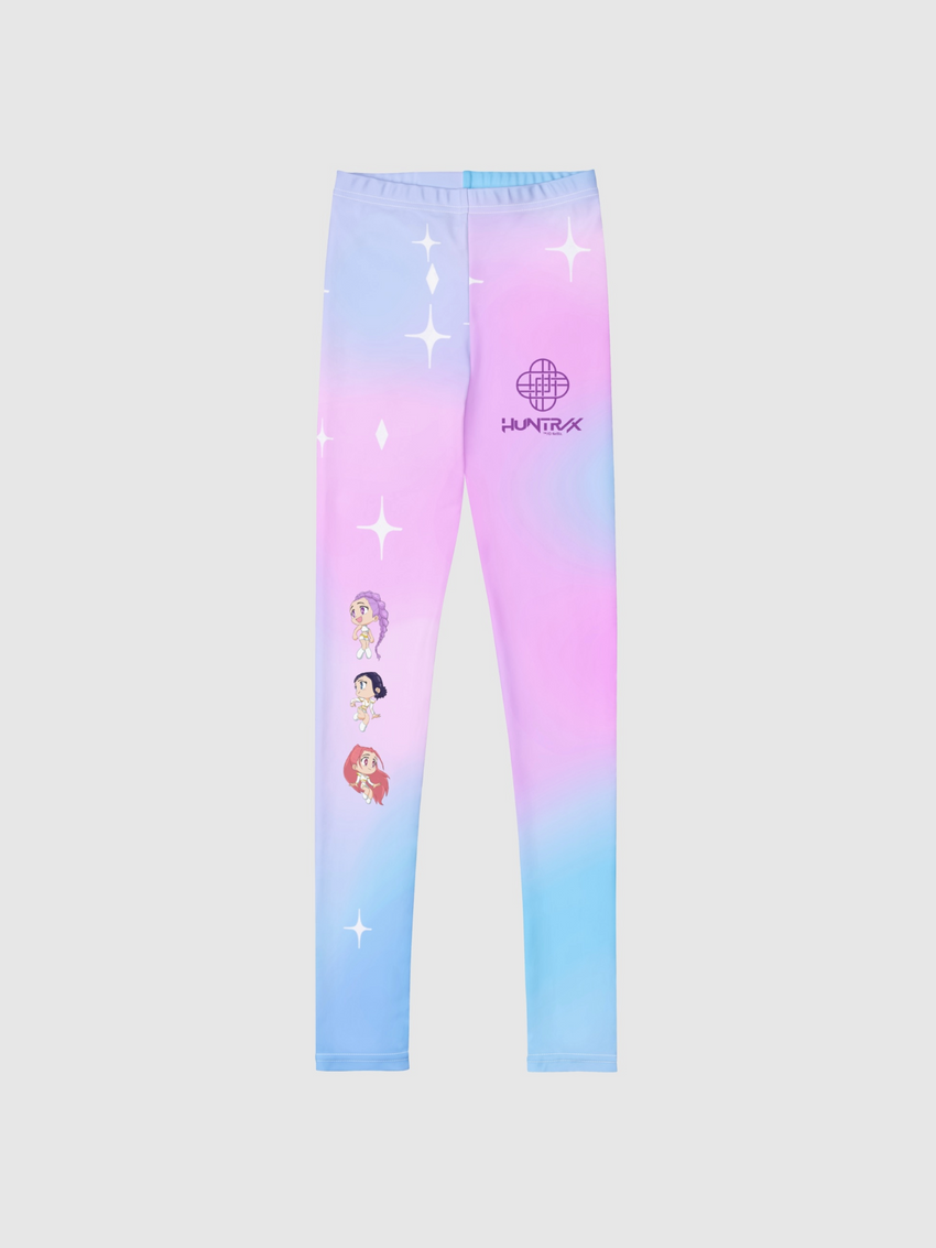 KPop Demon Hunters Pink Galaxy Kids Leggings