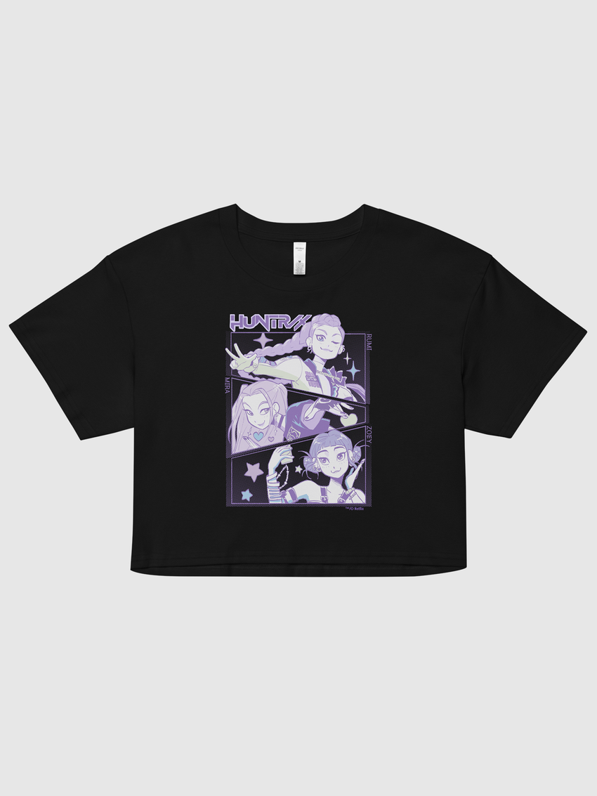 KPop Demon Hunters Fan Crop Top Black