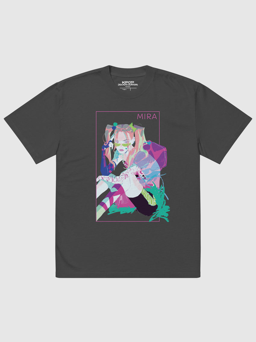 KPop Demon Hunters Mira Oversized T-Shirt Faded Black