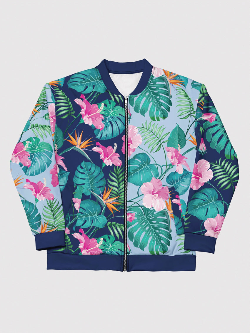 KPop Demon Hunters Zoey Tropical Print Bomber Jacket