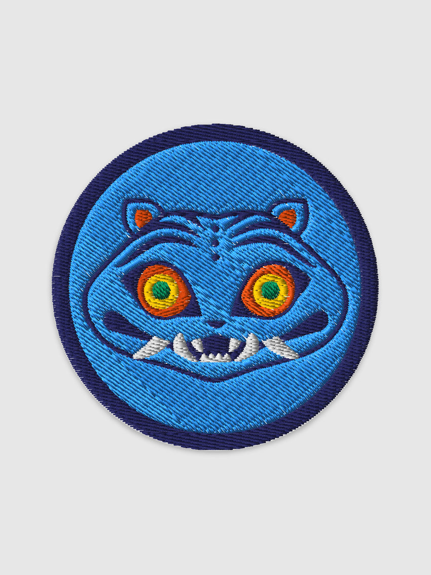 KPop Demon Hunters Derpy Tiger Embroidered Patch White