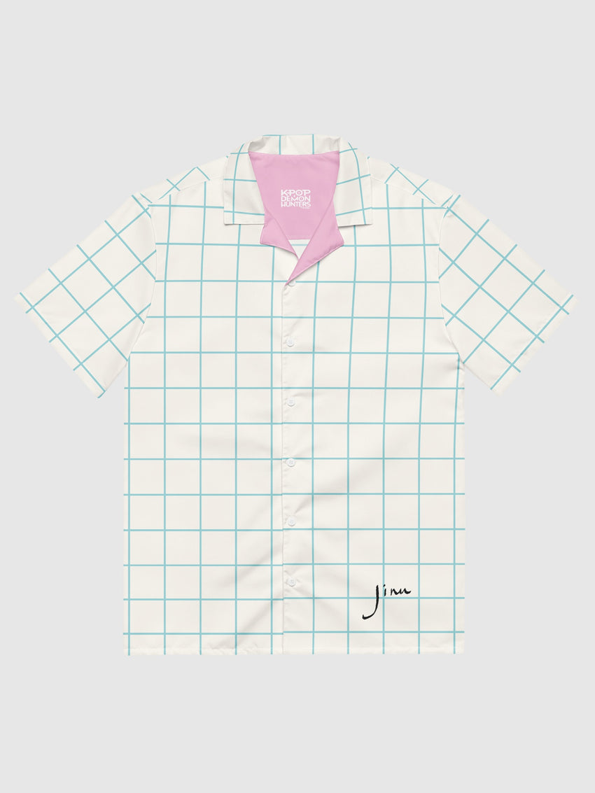 KPop Demon Hunters Jinu Soda Pop Inspired Cosplay Button Down Shirt