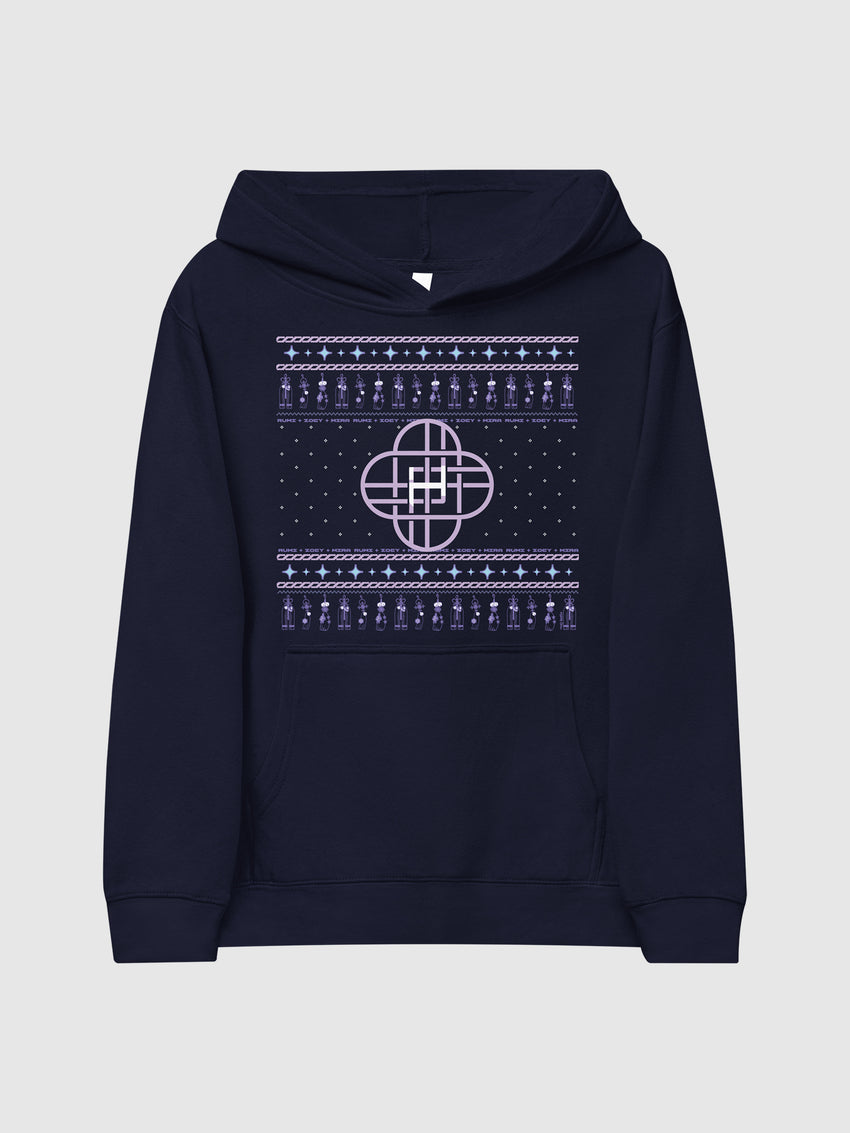 Kpop Demon Hunters Kids Hoodie Holiday Navy