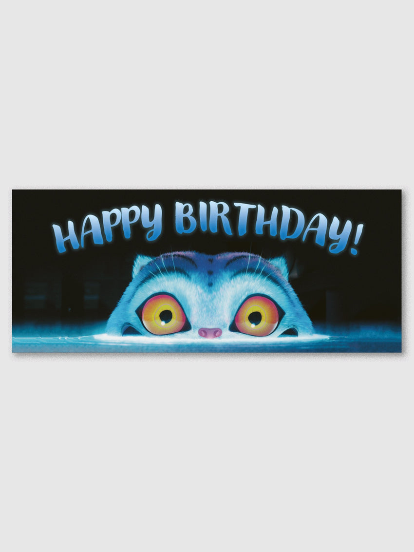 KPop Demon Hunters Derpy Tiger Birthday Banner