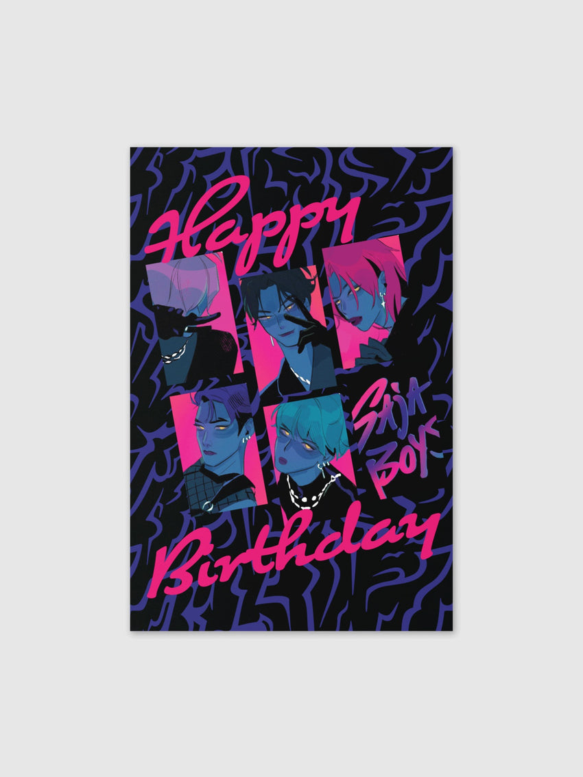 Saja Boys Demon Form Birthday Card