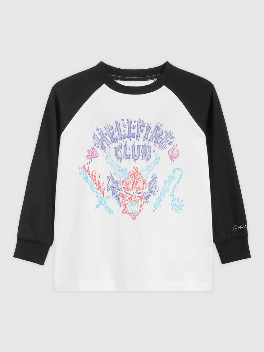 Stranger Things x Louis De Guzman Hellfire Club Raglan