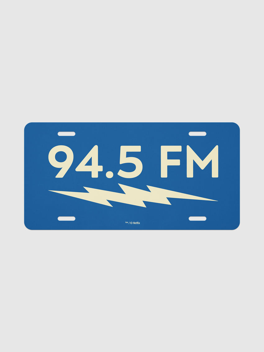 Stranger Things "The Squawk" 94.5 FM Vanity Plate White Glossy