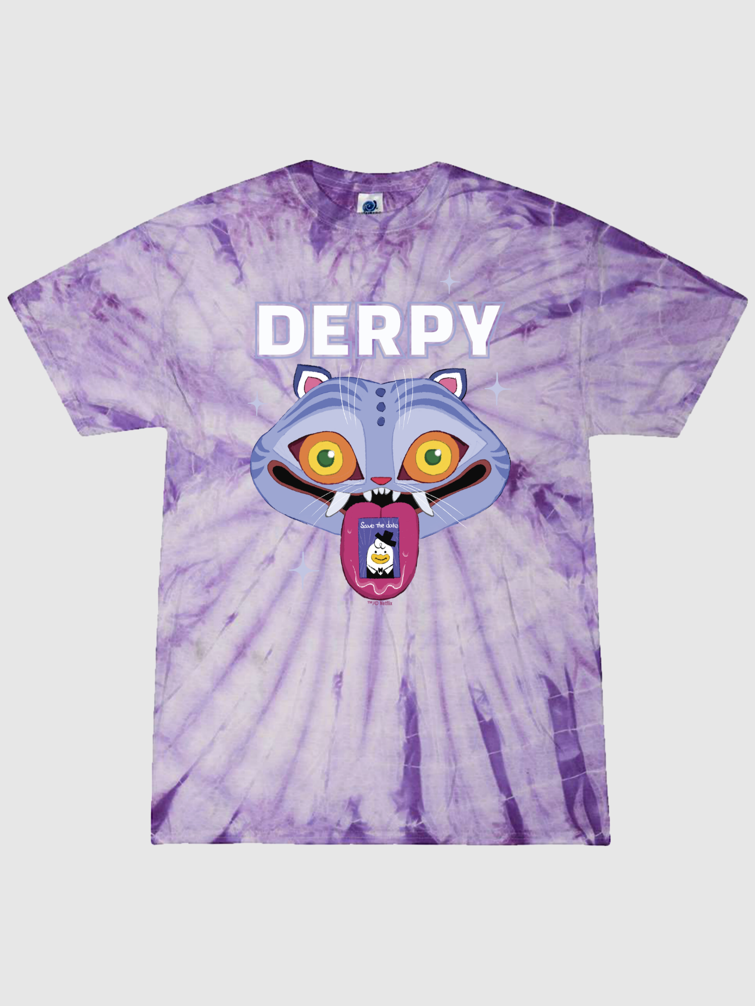 KPop Demon Hunters Derpy Unisex Tie-Dye T-Shirt