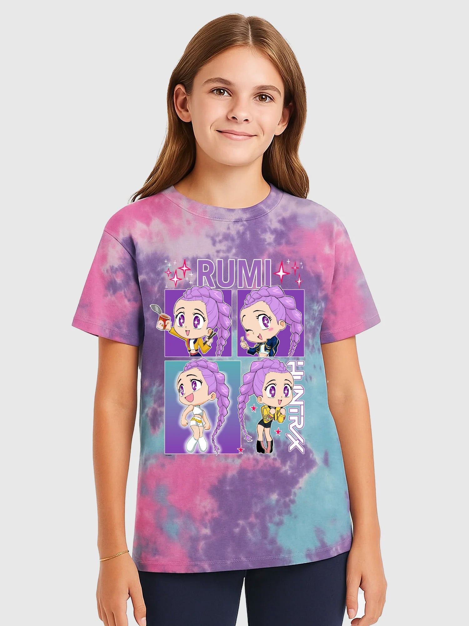 KPop Demon Hunters Rumi Tie-Dye Kids T-Shirt – Netflix Shop