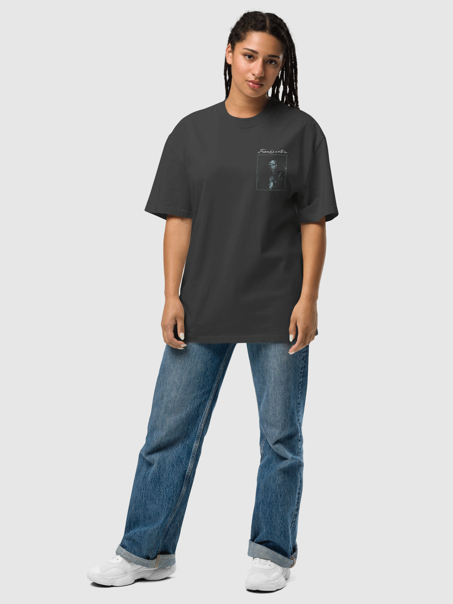 Frankenstein Oversized Faded T-Shirt Whatever Puzzle I Am