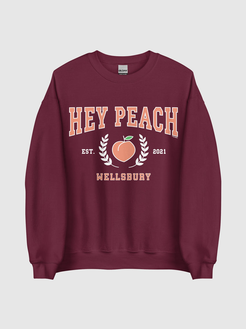 Ginny Georgia Maroon Crewneck: Hey Peach Netflix Shop