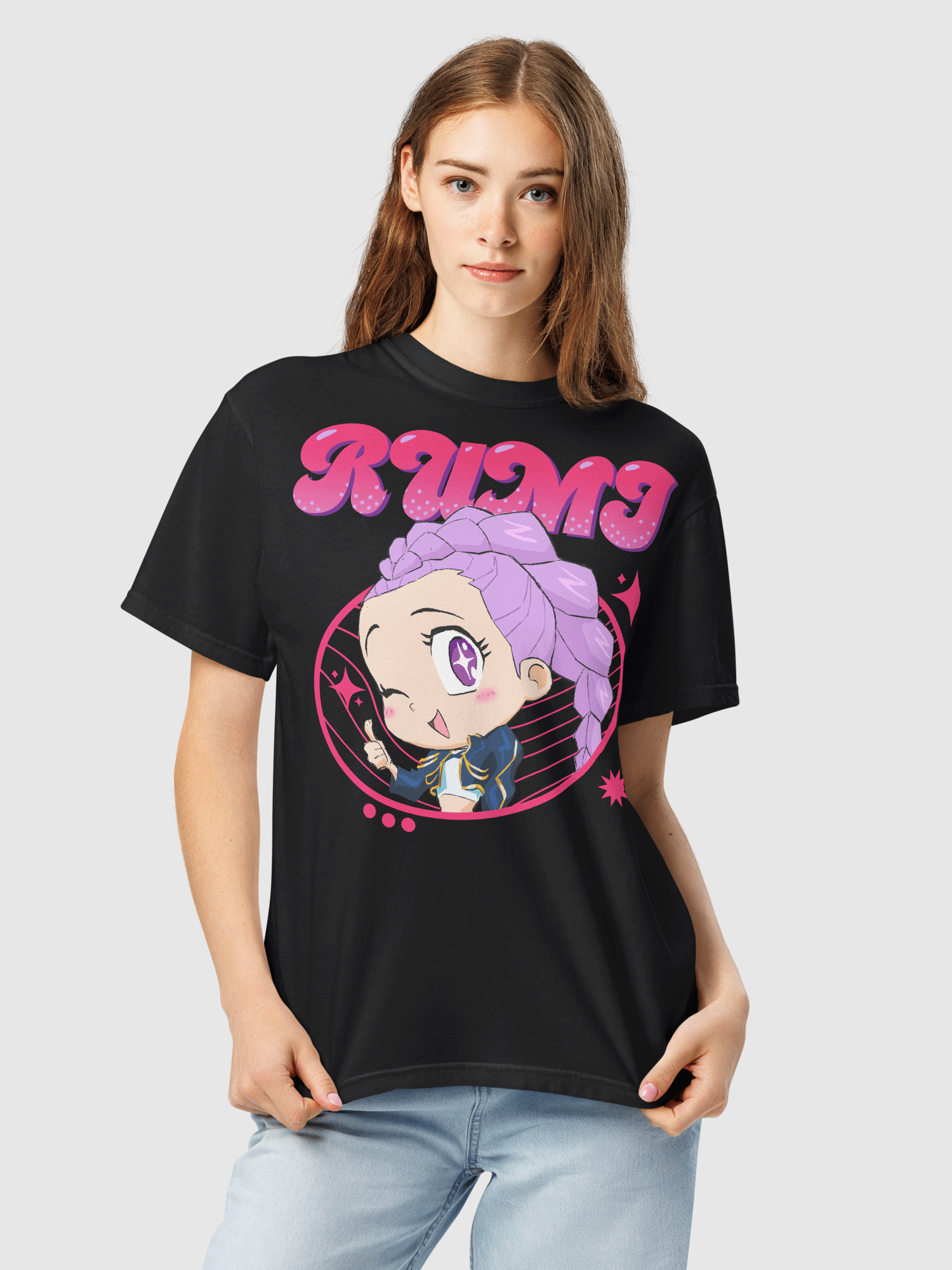 KPop Demon Hunters Rumi Chibi Comfort Colors T-Shirt – Netflix Shop