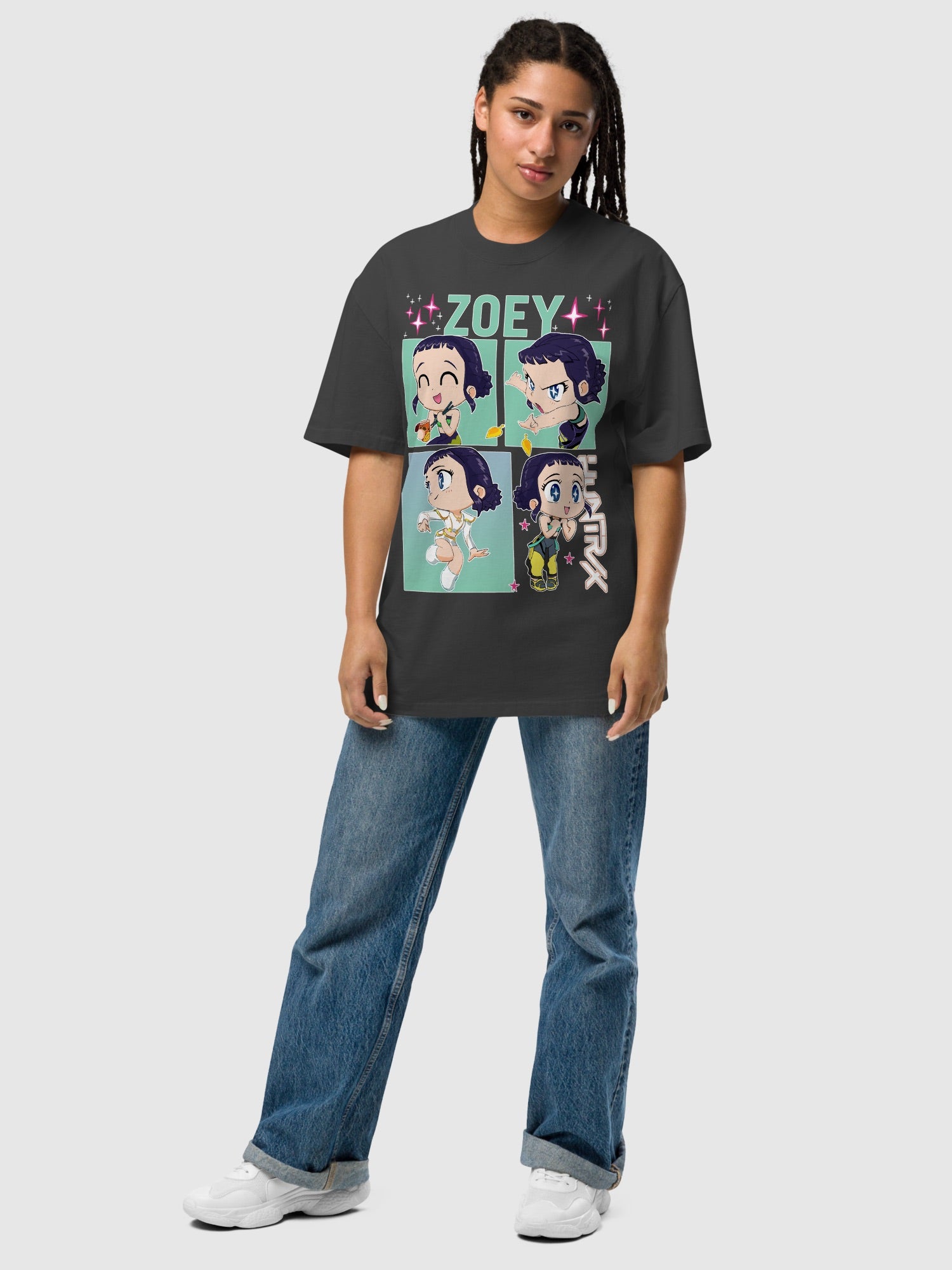 KPop Demon Hunters Zoey Oversized Faded T-Shirt – Netflix Shop