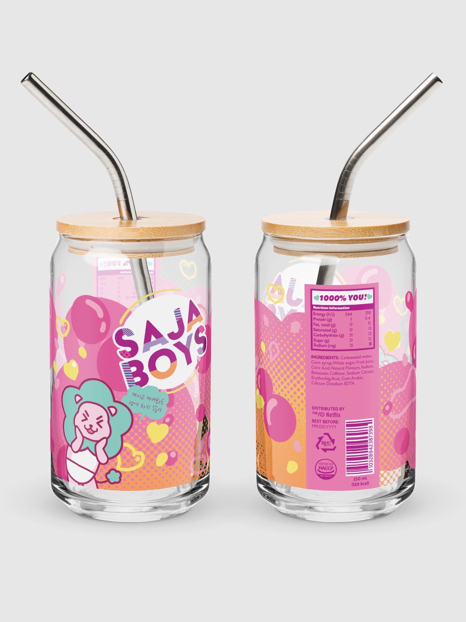KPop Demon Hunters Baby Saja Can Shaped Glass – Netflix Shop