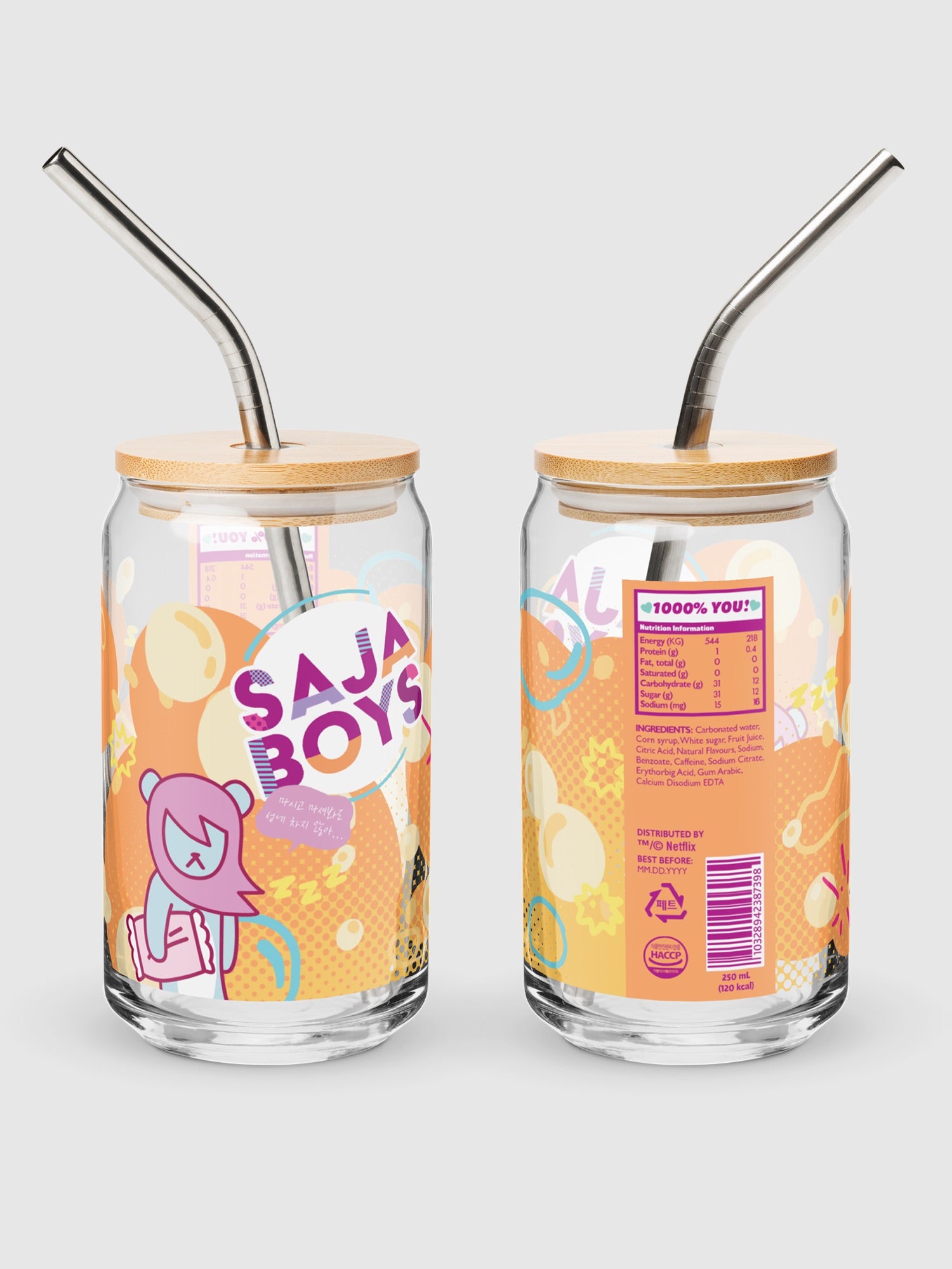 KPop Demon Hunters Mystery Saja Can Shaped Glass – Netflix Shop