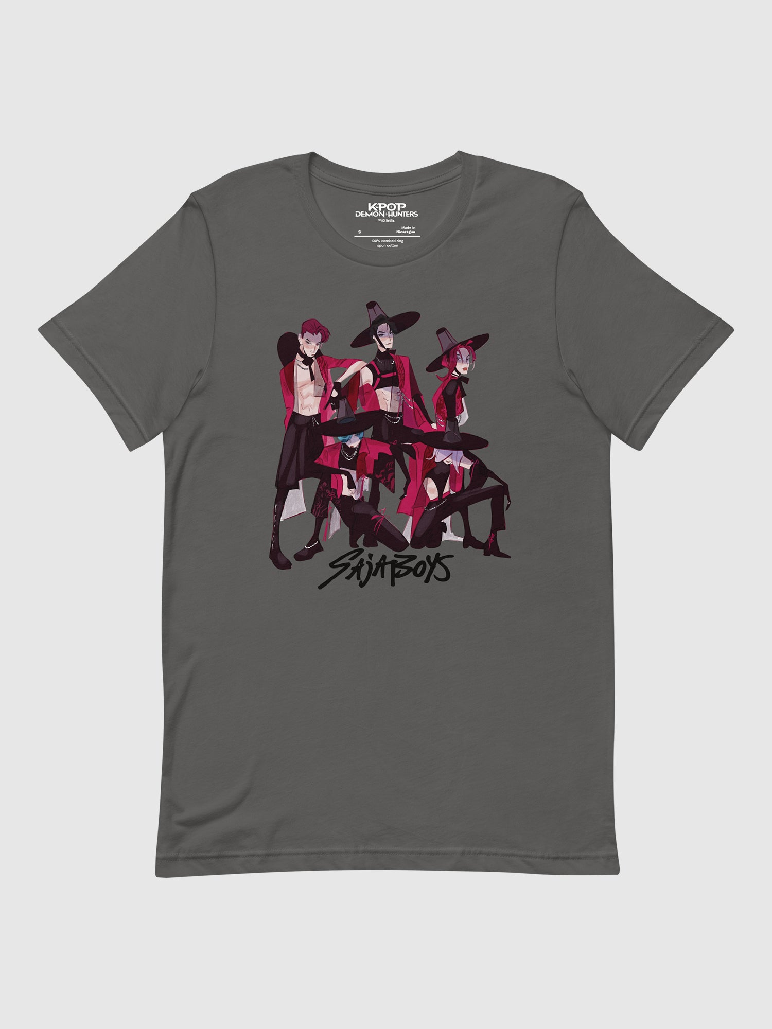 K-Pop Demon Hunters-White Logo T Shirt, Black Unisex-Adulto - Foto 2