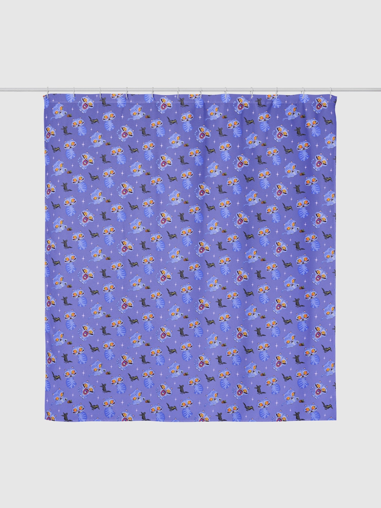 KPop Demon Hunters Derpy Tiger and Sussie Magpie Shower Curtain