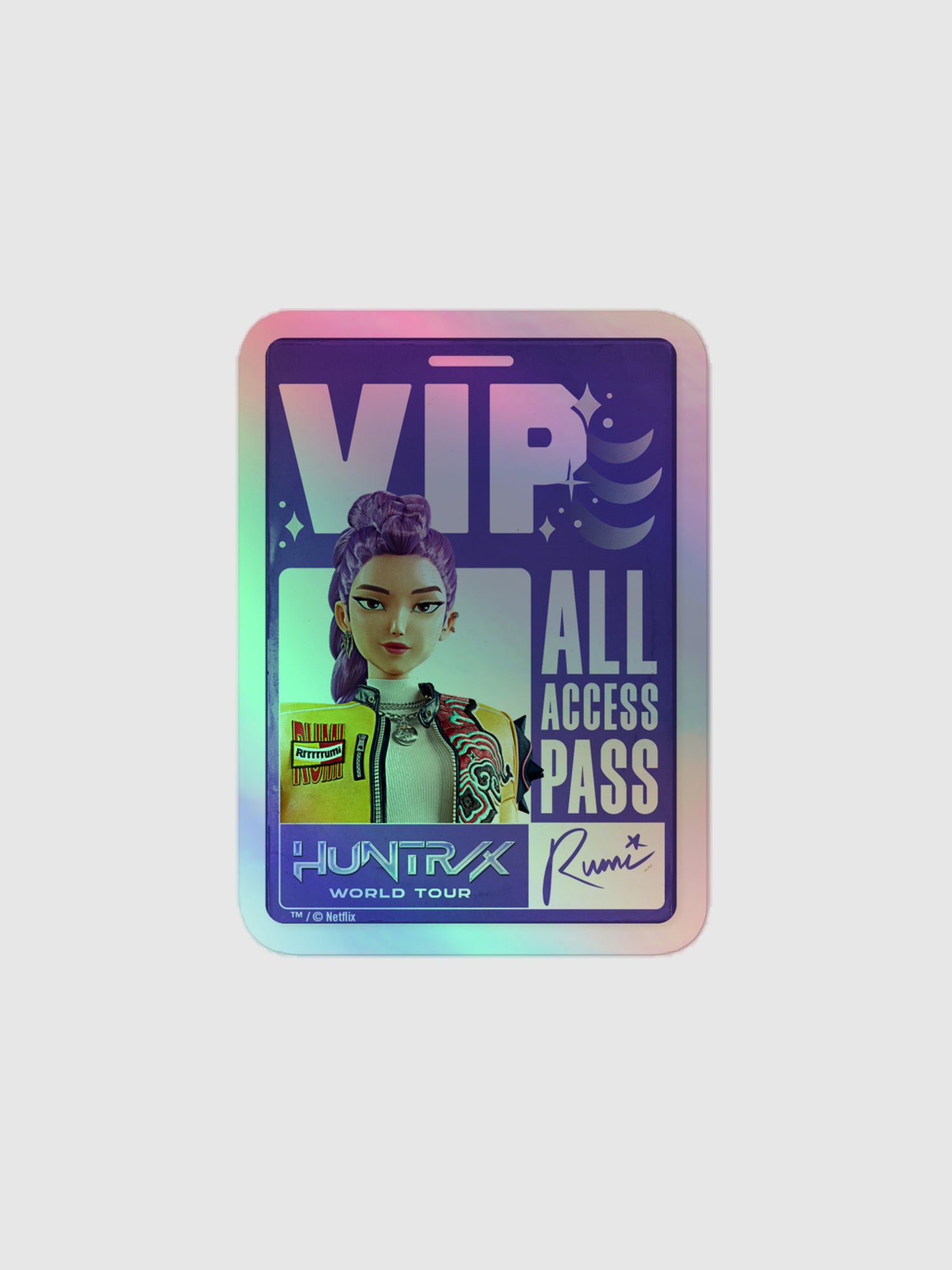 superstar jyp limited edition cards KPop Demon Hunters Holographic Sticker Rumi VIP – Netflix Shop