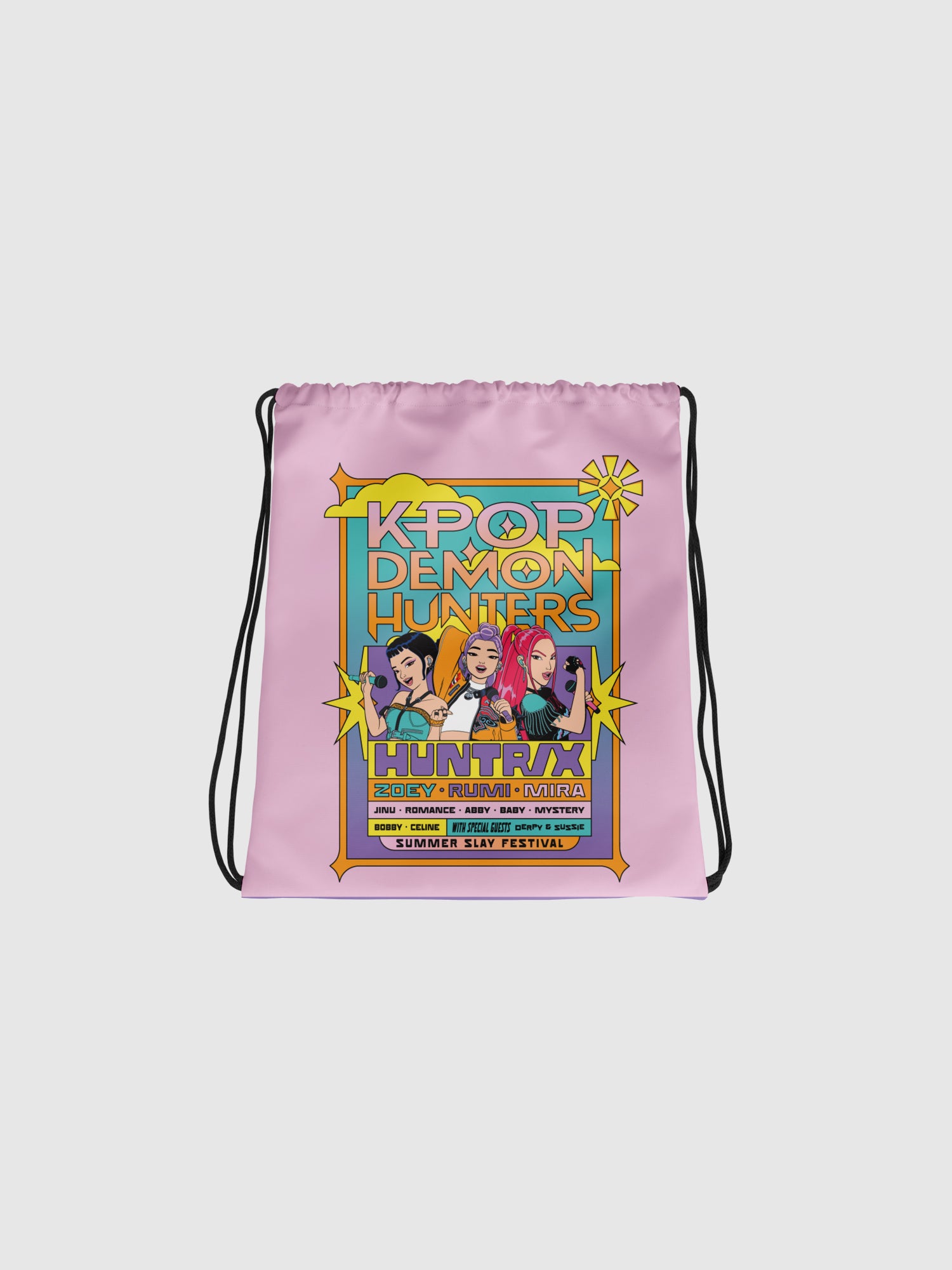 KPop Demon Hunters Drawstring Bag Summer Tour – Netflix Shop