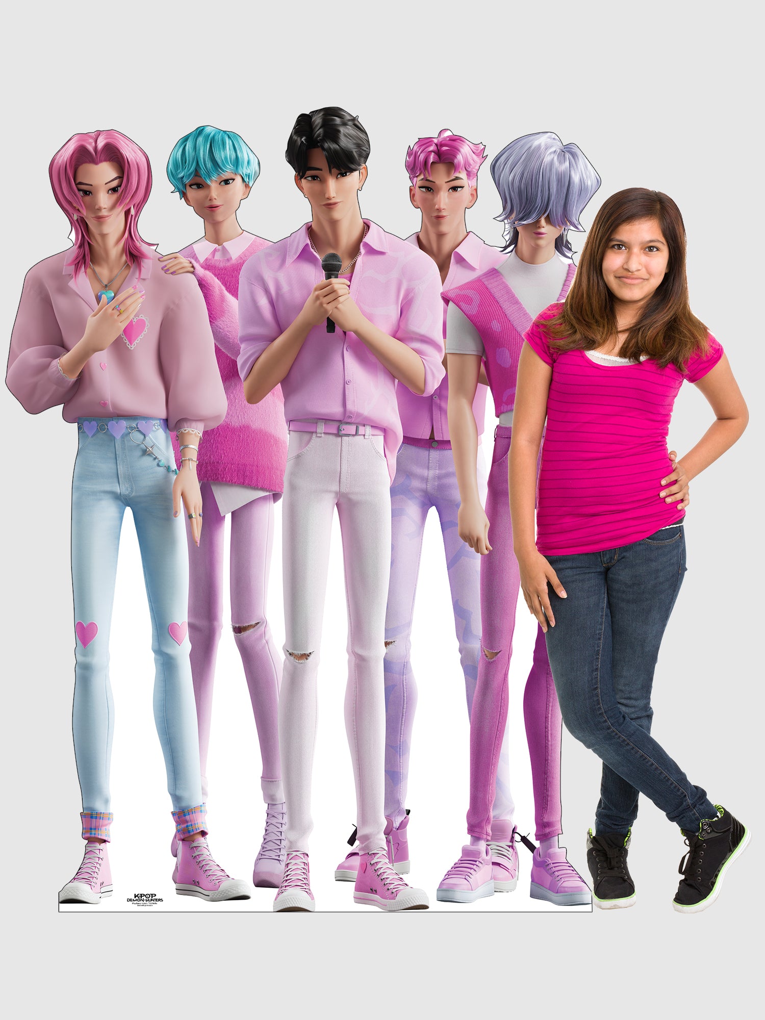 KPop Demon Hunters Cardboard Cutout Standee Pink Saja Boys