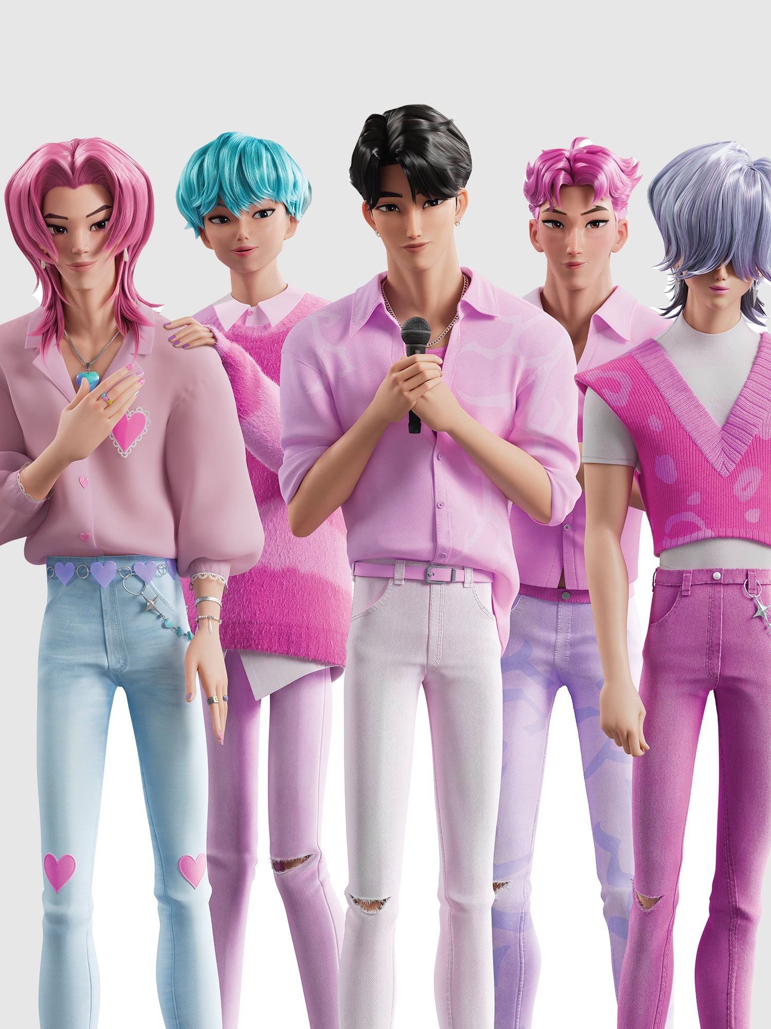 KPop Demon Hunters Cardboard Cutout Standee Pink Saja Boys