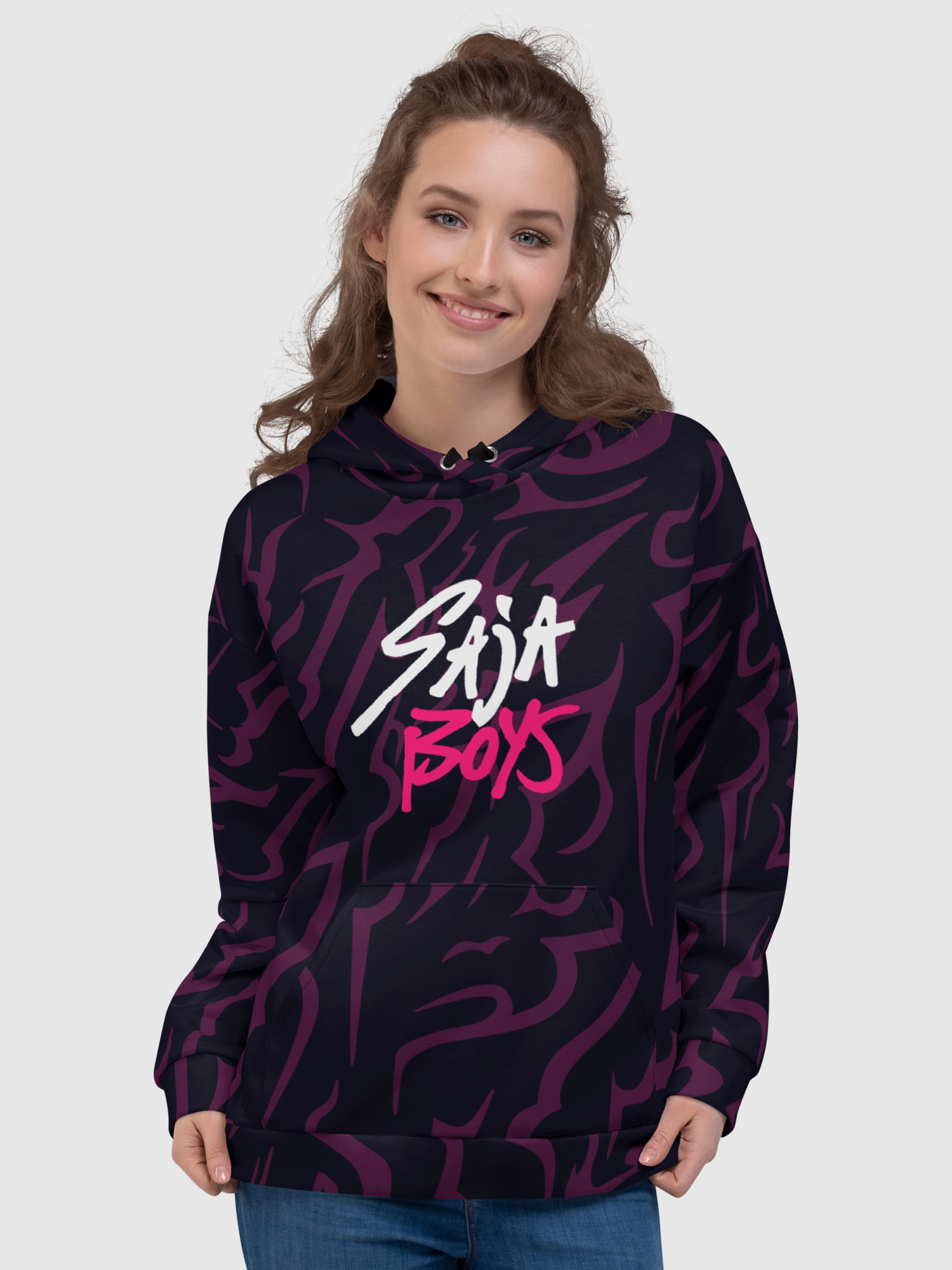 KPop Demon Hunters SAJA BOYS Demon Patterns Hoodie – Netflix Shop