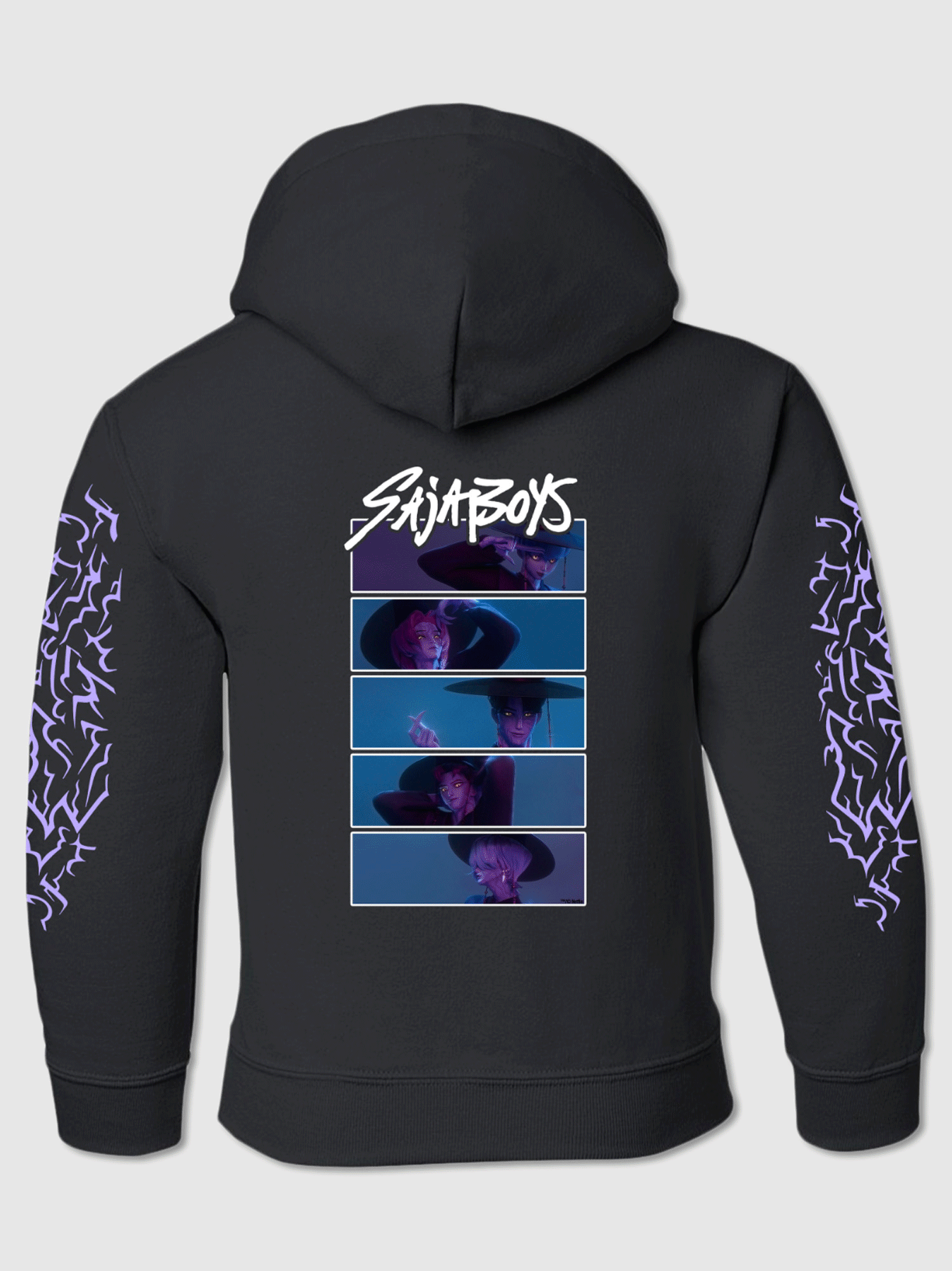 Sudadera Con Capucha KPop Demon Hunters Saja Boys - Licencia Oficial, Diseño Bootleg, 241 Gramos