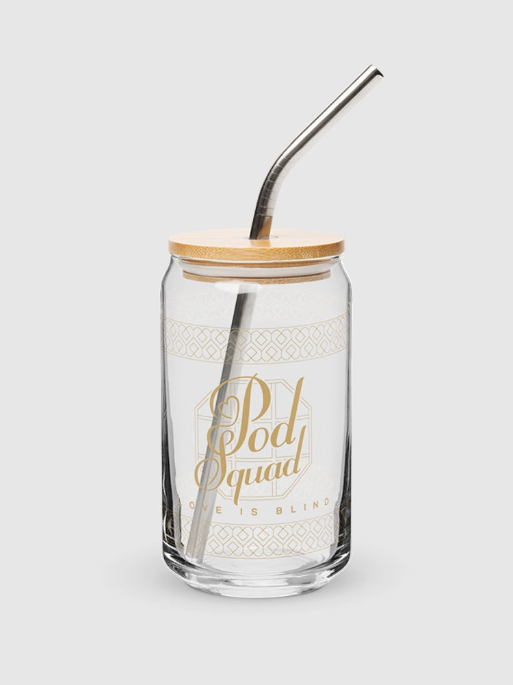 Love is Blind Pod Squad 16 oz. Can Shaped Glass Netflix Shop