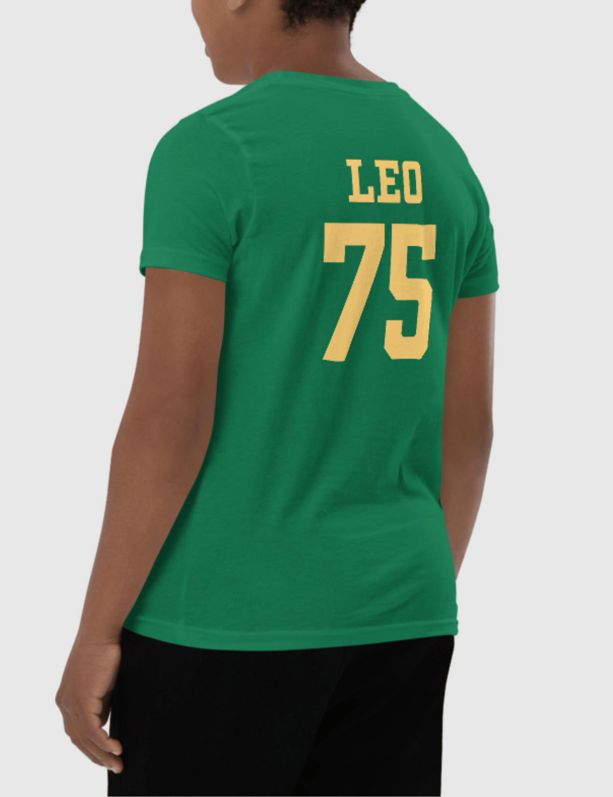 Leo Youth Logo Short Sleeve T Shirt Green