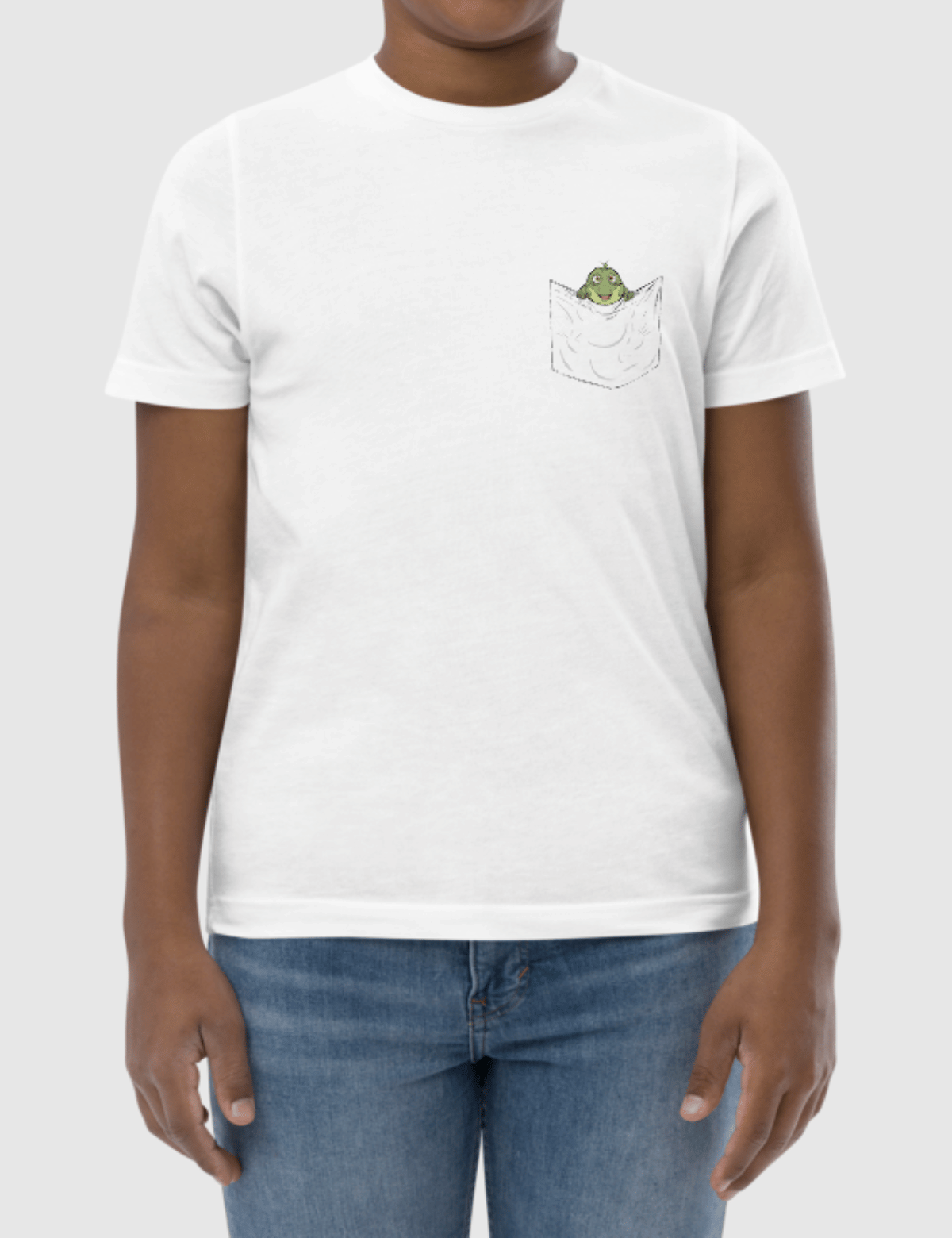 Leo Pocket Youth Jersey T-Shirt [White]