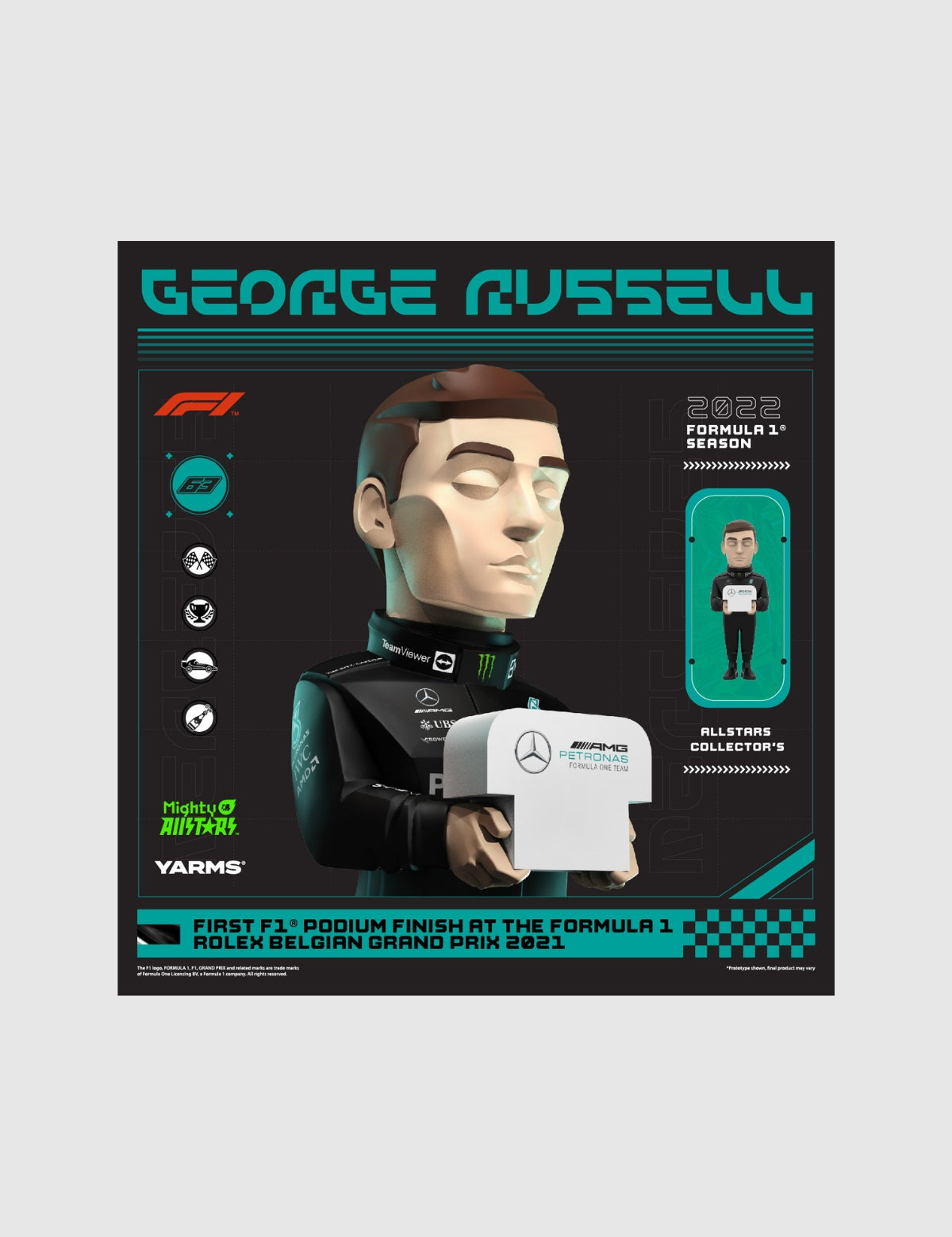 IN-HAND** George Russell with Helmet - Racing Formula One Funko Pop