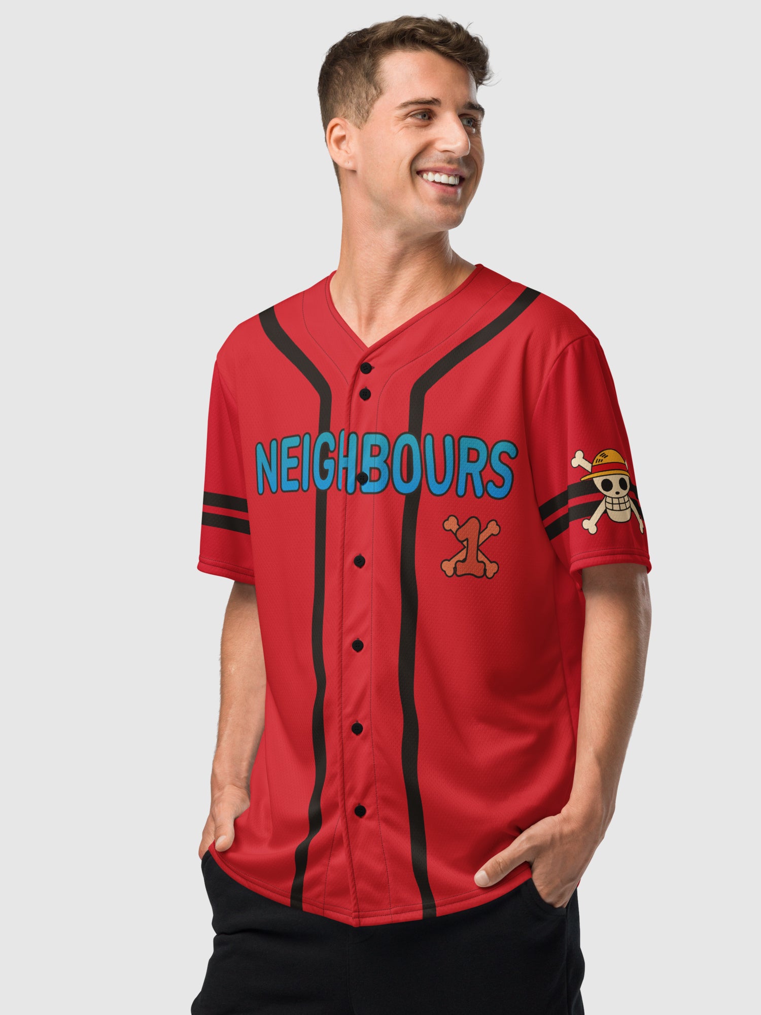 One Piece Personalized Jersey Straw Hat Neighbors – Netflix Shop
