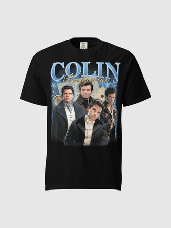 Colin Bridgerton T Shirt in Black Netflix Shop