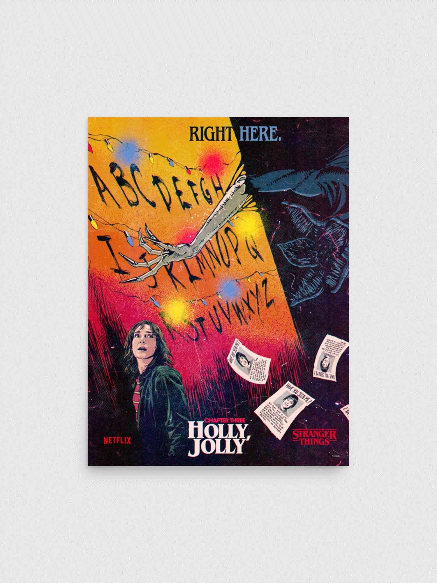 Stranger Things Season 1 x Butcher Billy Holly Jolly Street Poster