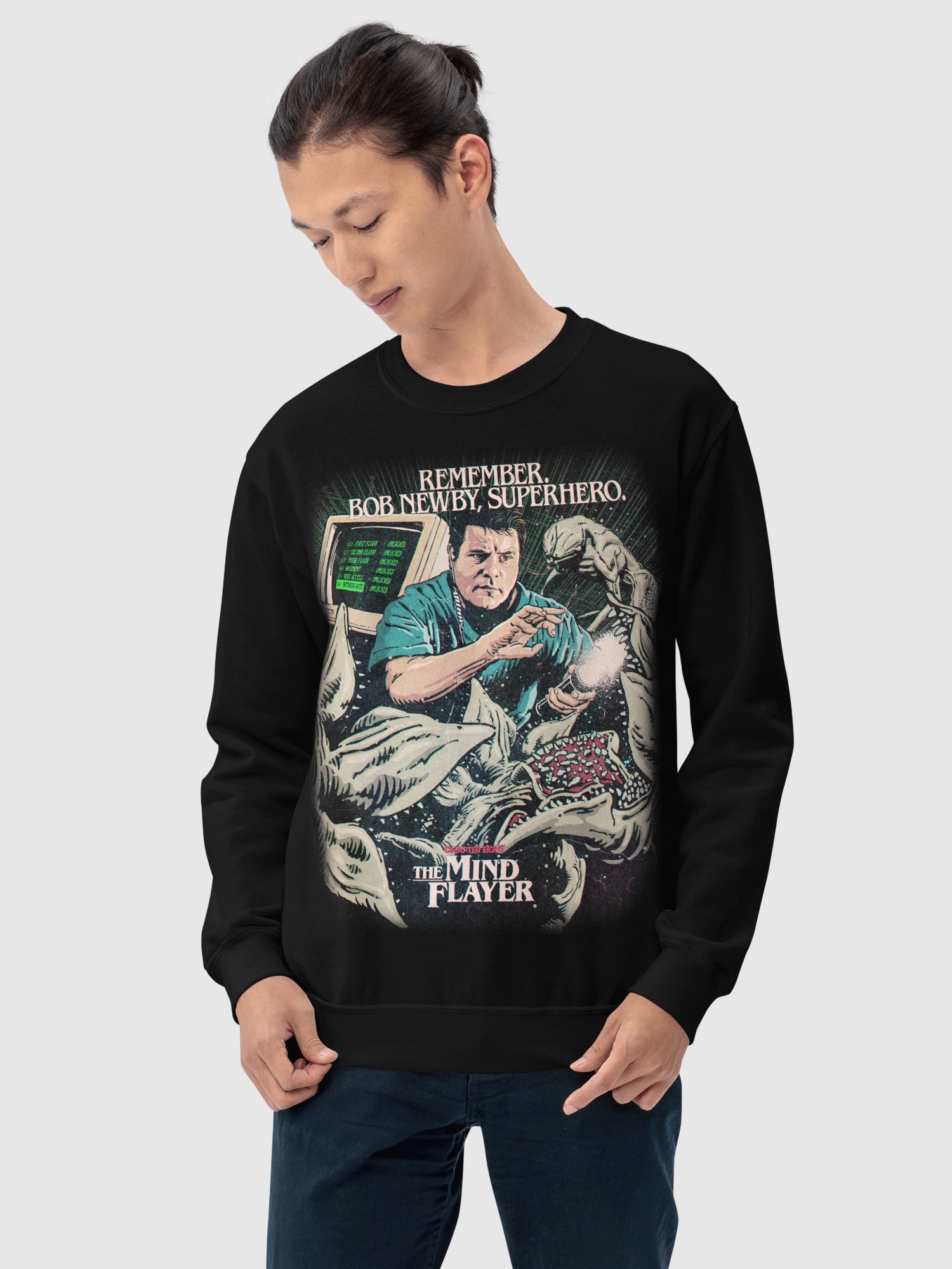 Camiseta Stranger Things Mindflayer - Diseño 80's Sunset, Licencia Oficial, 100% Algodón