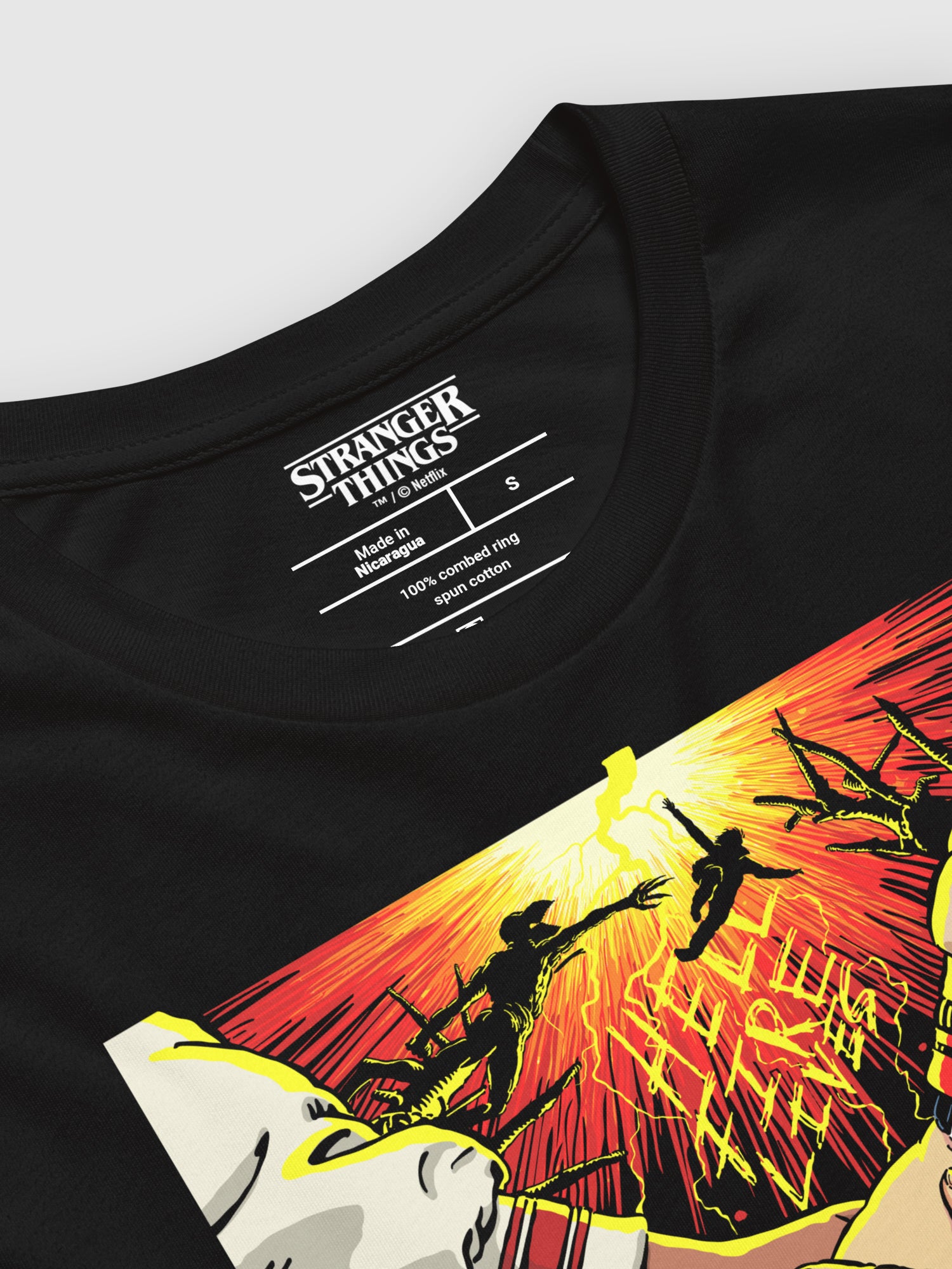 Maglietta Stranger Things Tiger – Cotone Organico, Unisex, Taglie S-XXL, Ufficiale Netflix