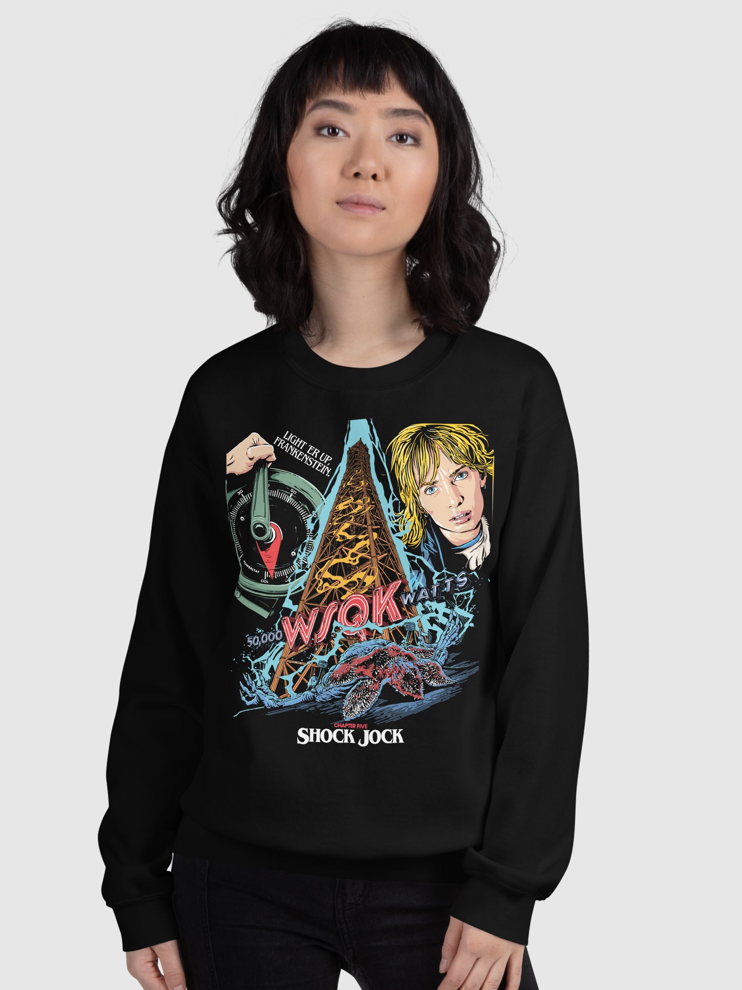 Stranger Things Season 5 x Butcher Billy Shock Jock Sweatshirt – Netflix  Shop