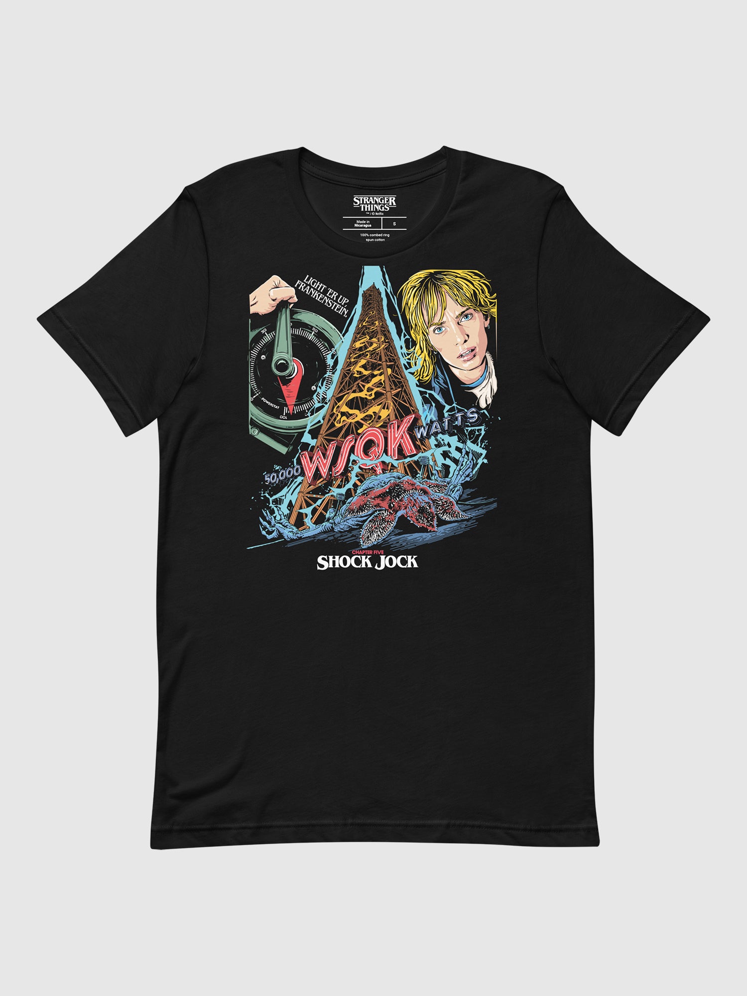Stranger Things Season 5 x Butcher Billy Shock Jock T-Shirt – Netflix Shop