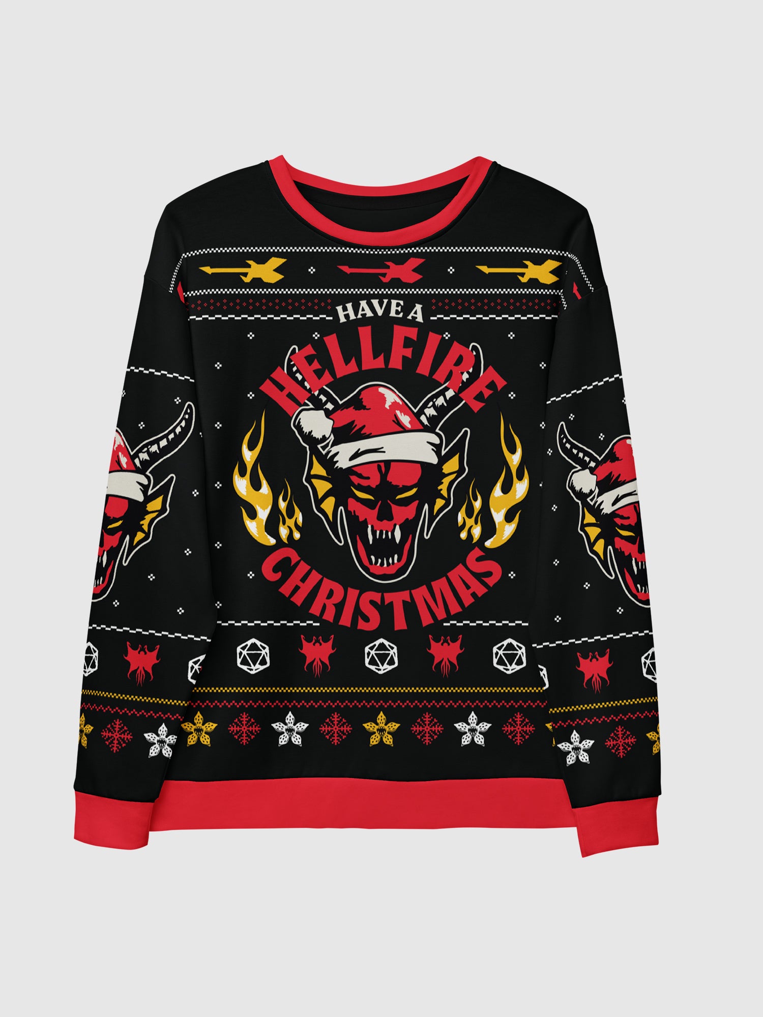 Stranger Things Crewneck Sweatshirt Have A Hellfire Christmas