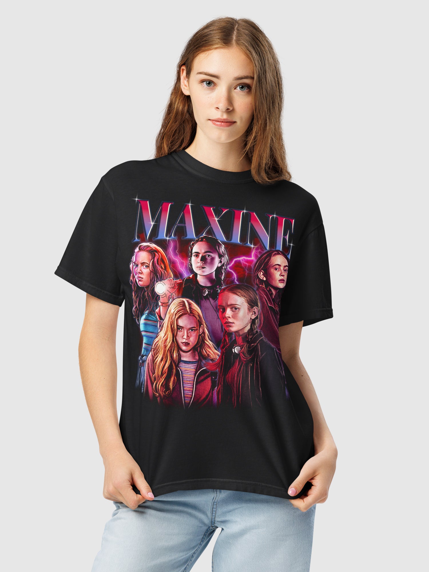 Stranger Things Max Big Face T-Shirt For Men - Netflix Official Merchandise