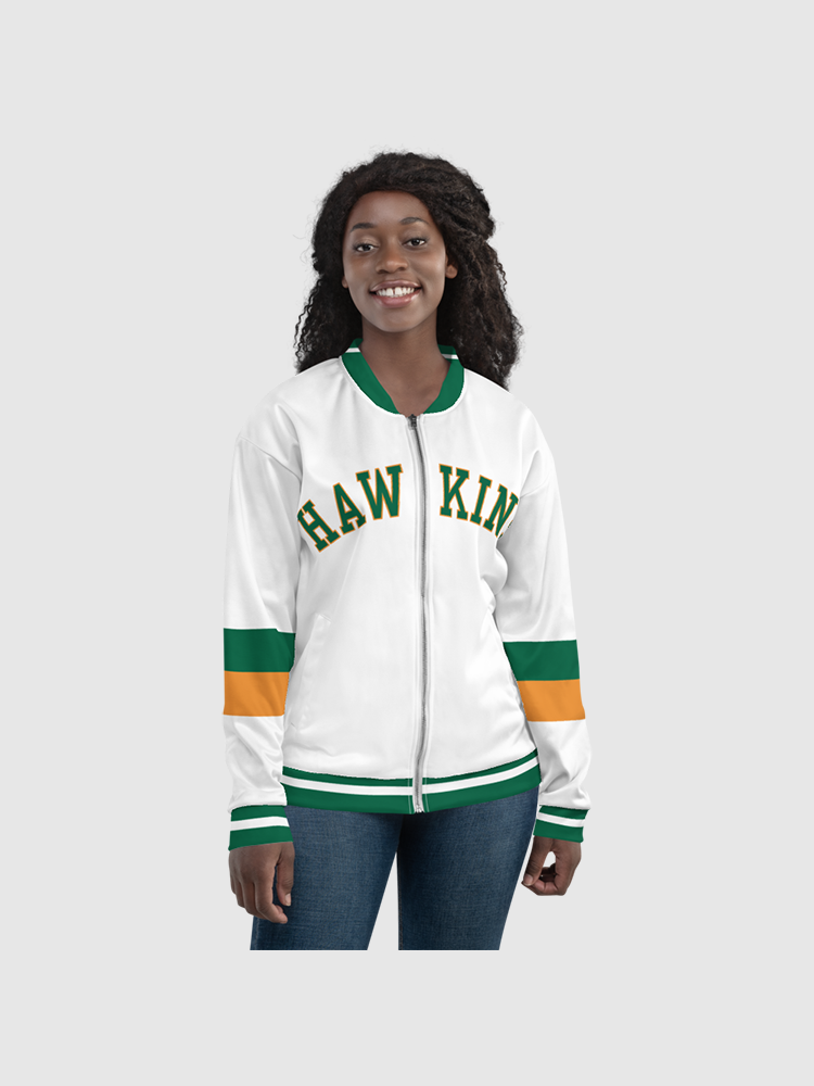 Hawkins High Stranger Things Varsity Jacket | Netflix Shop Hawkins High Stranger Things Varsity Jacket | Netflix Shop