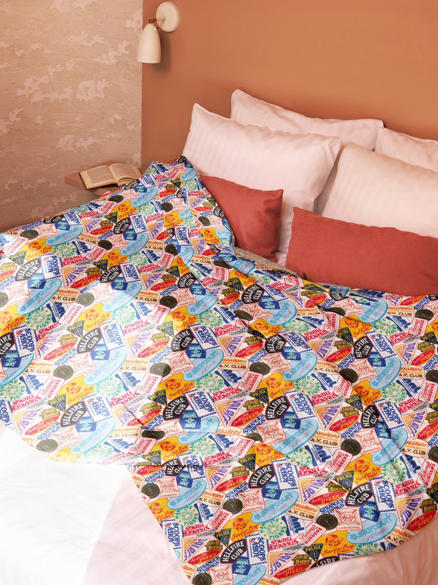 Stranger Things Sherpa Blanket Logo Collage – Netflix Shop