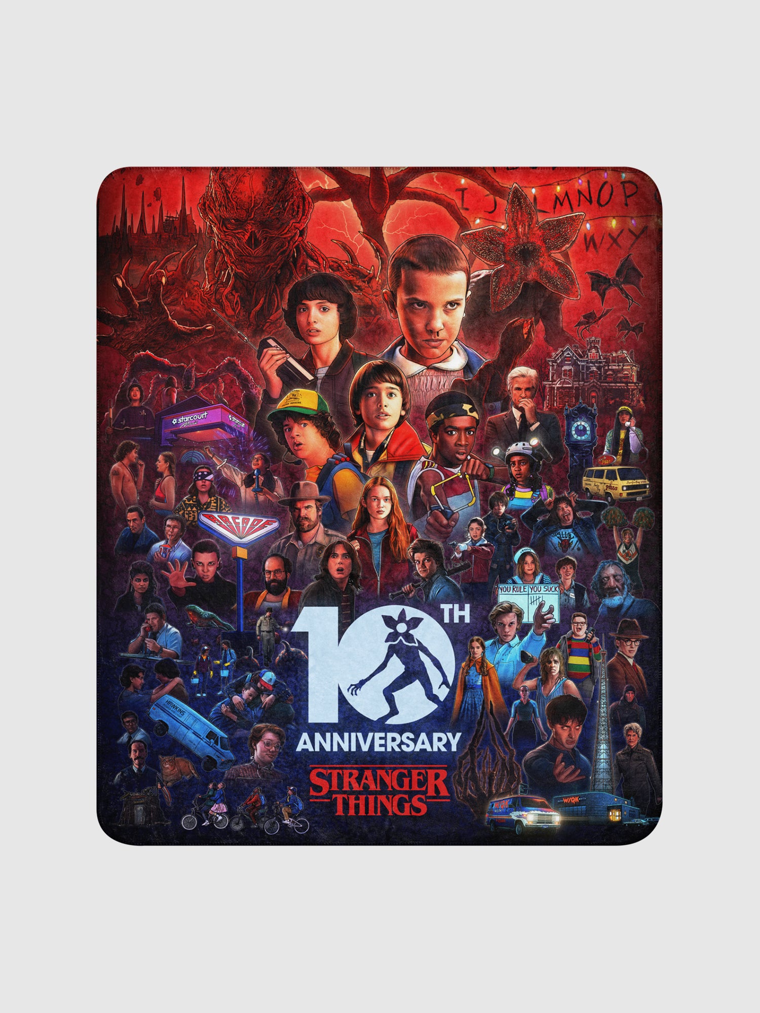 Stranger Things x Kyle Lambert Sherpa Blanket 10th Anniversary