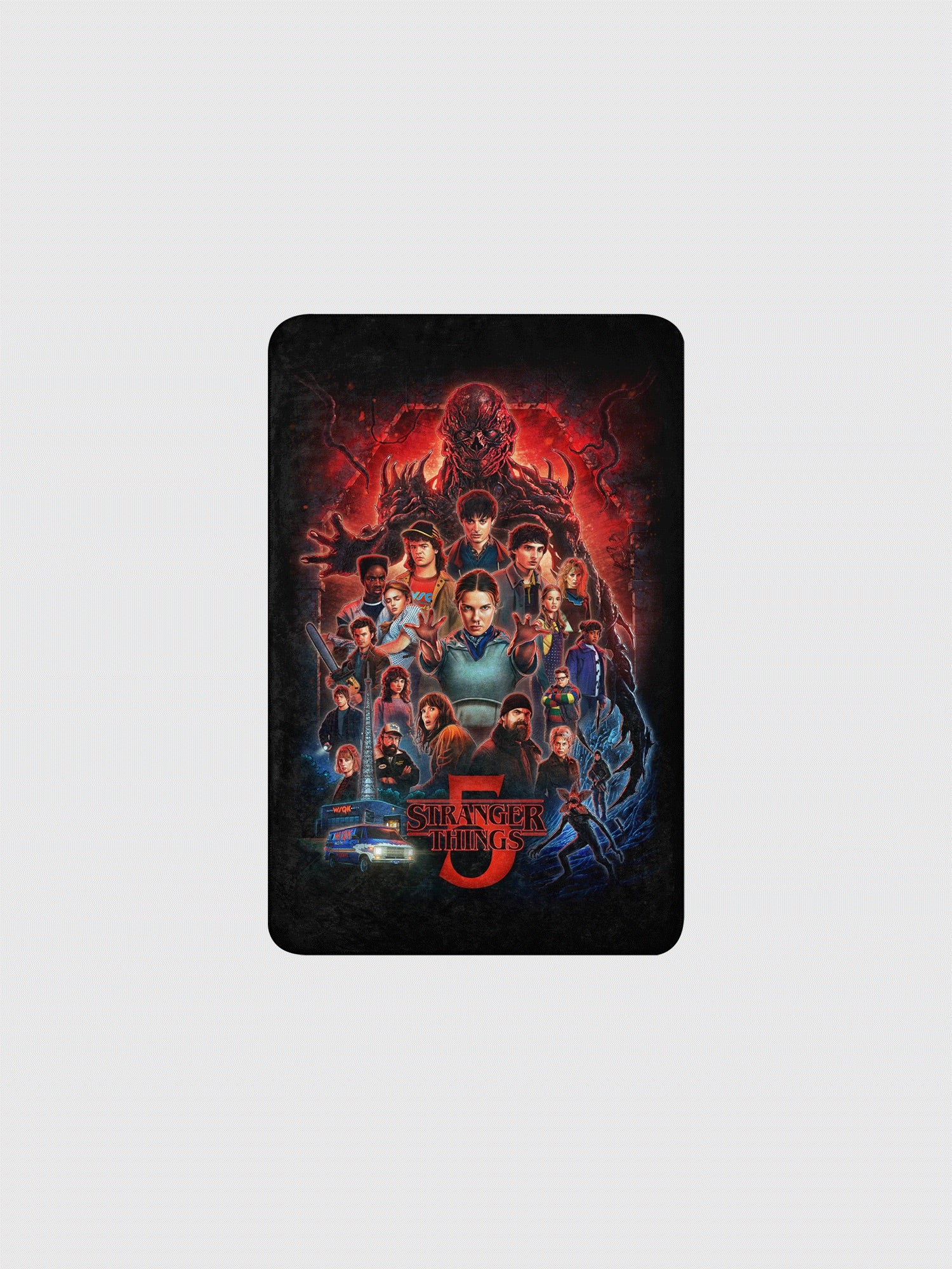 Stranger Things x Kyle Lambert Sherpa Blanket Season 5 Art