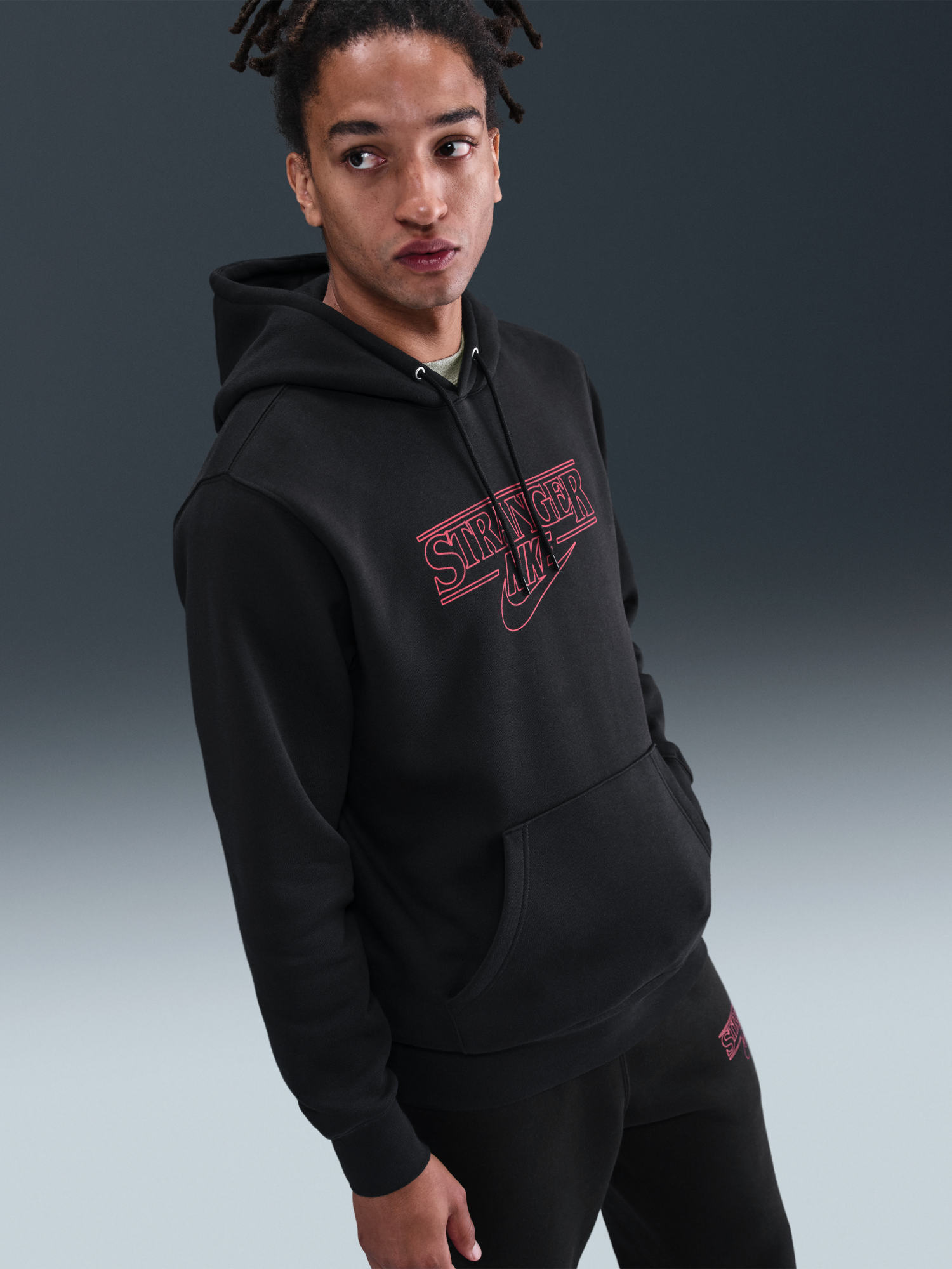 stranger things x nike hoodie