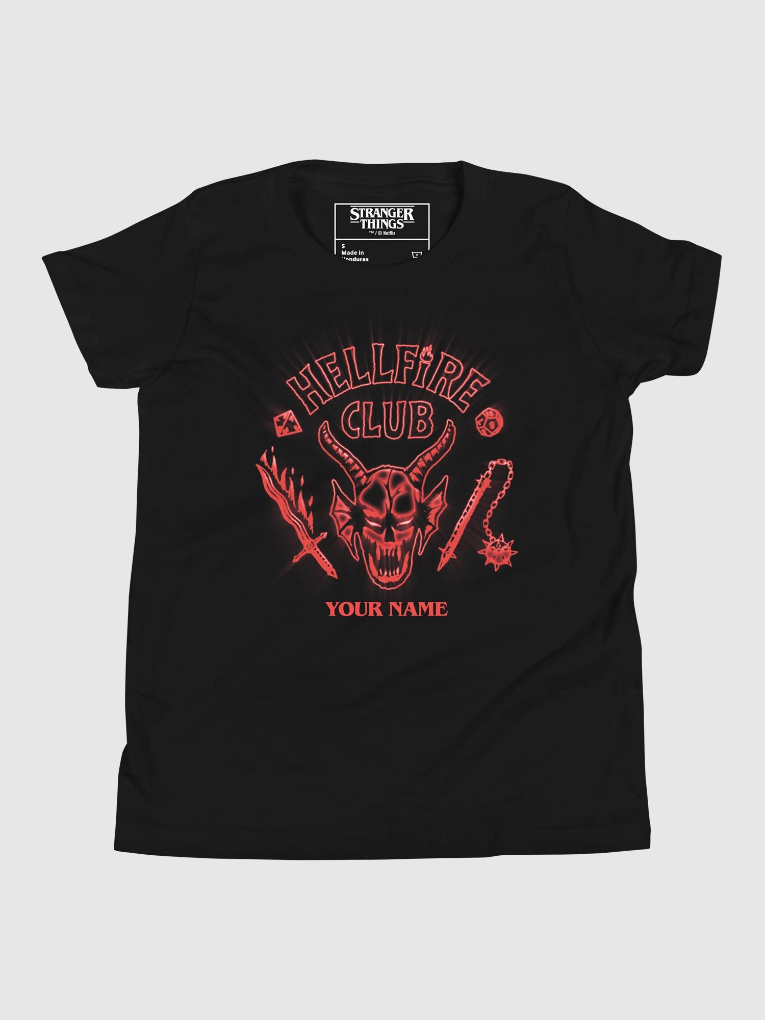 Stranger Things Hellfire Club Personalized Kids T-Shirt – Netflix Shop