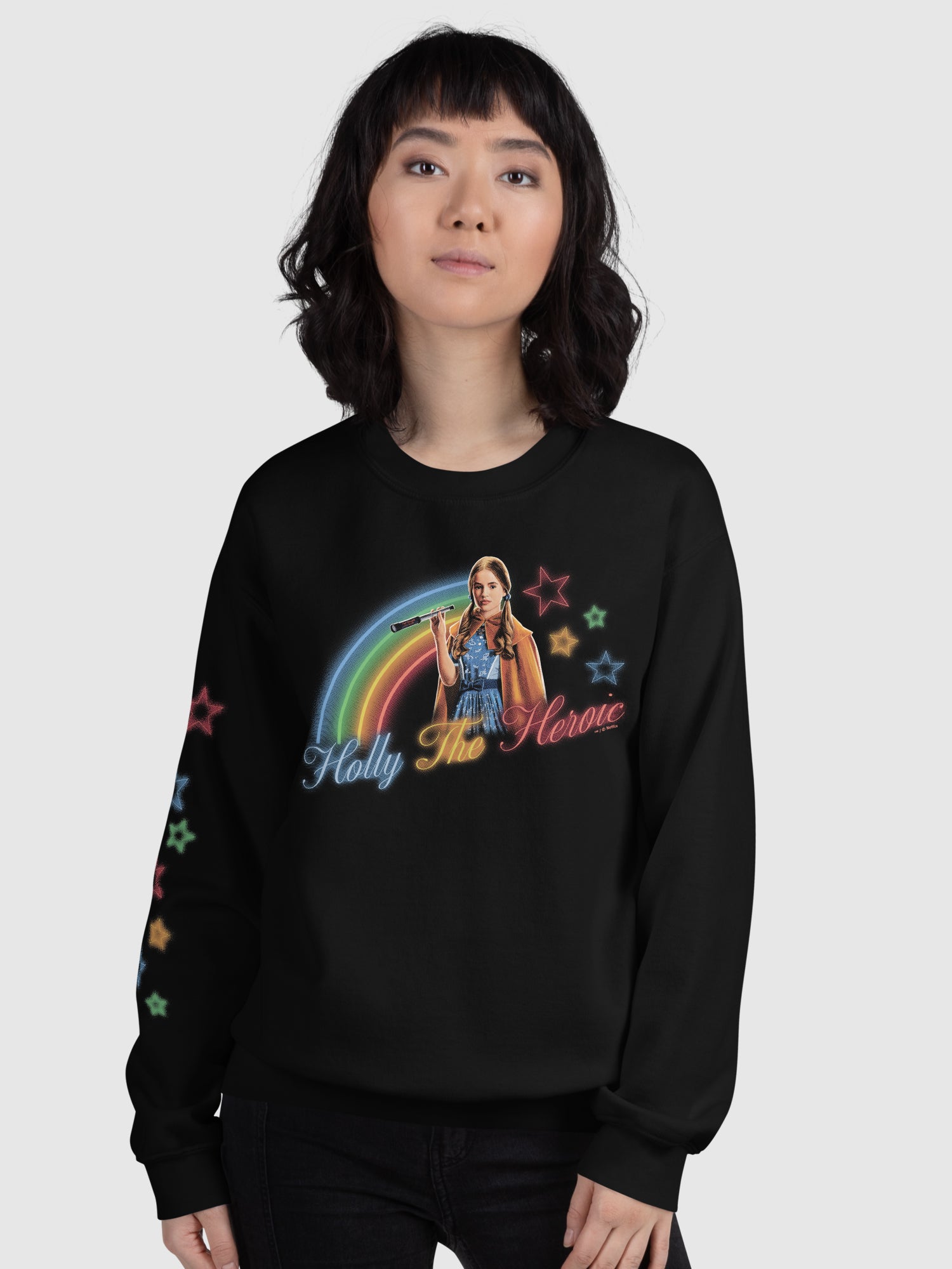 Stranger Things Crewneck Holly The Heroic Rainbow – Netflix Shop