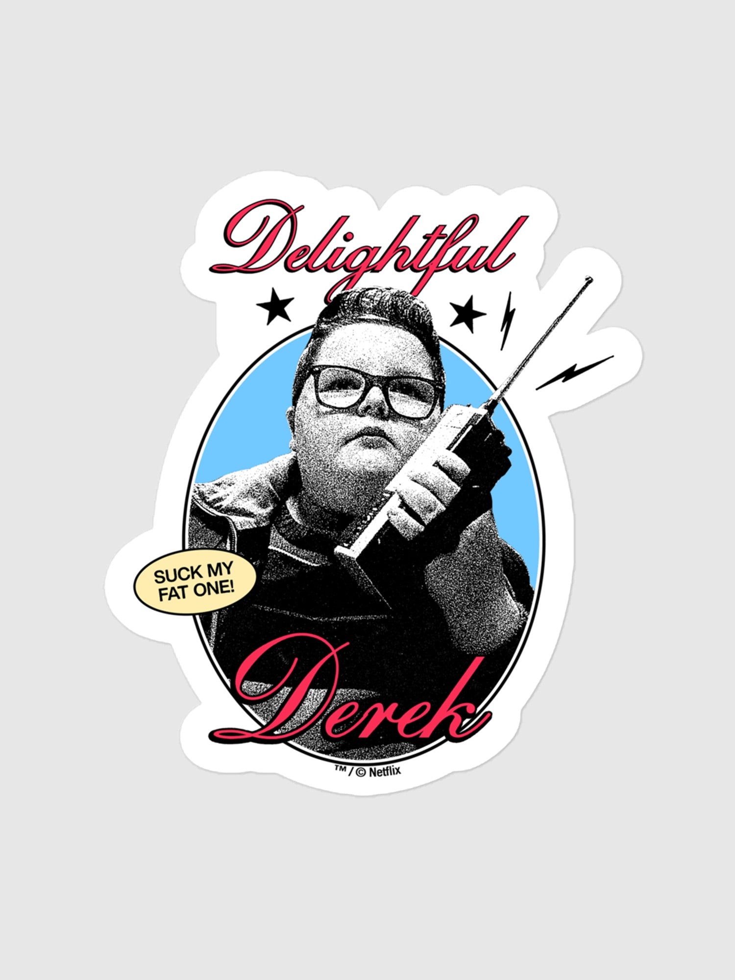 Stranger Things Sticker Delightful Derek – Netflix Shop